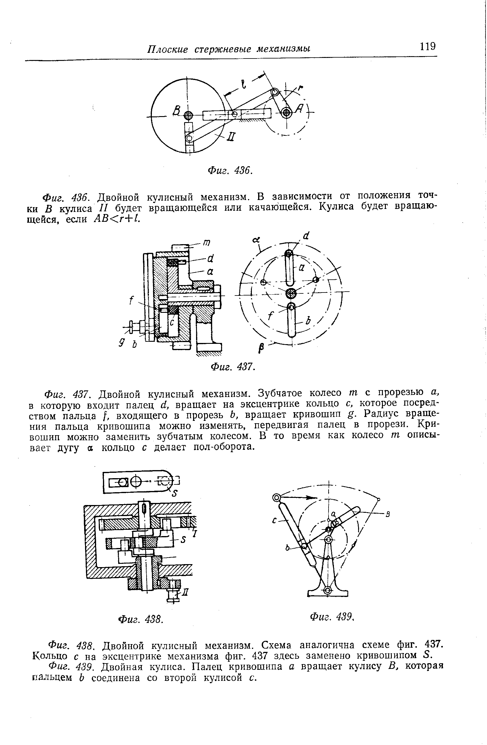 Кулисный механизм схема