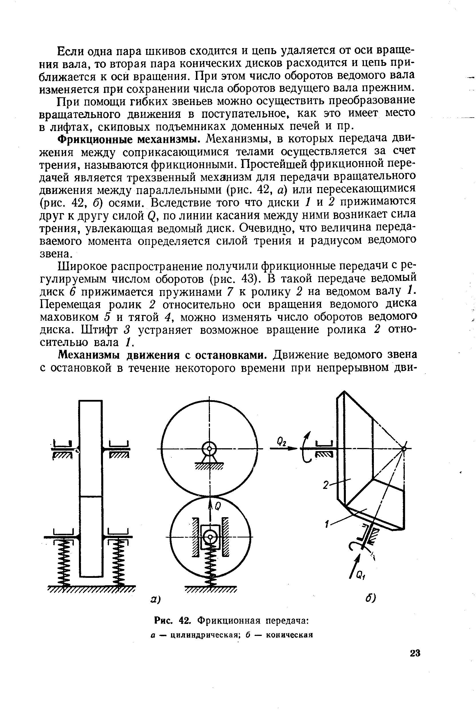 Фрикционная передача чертеж