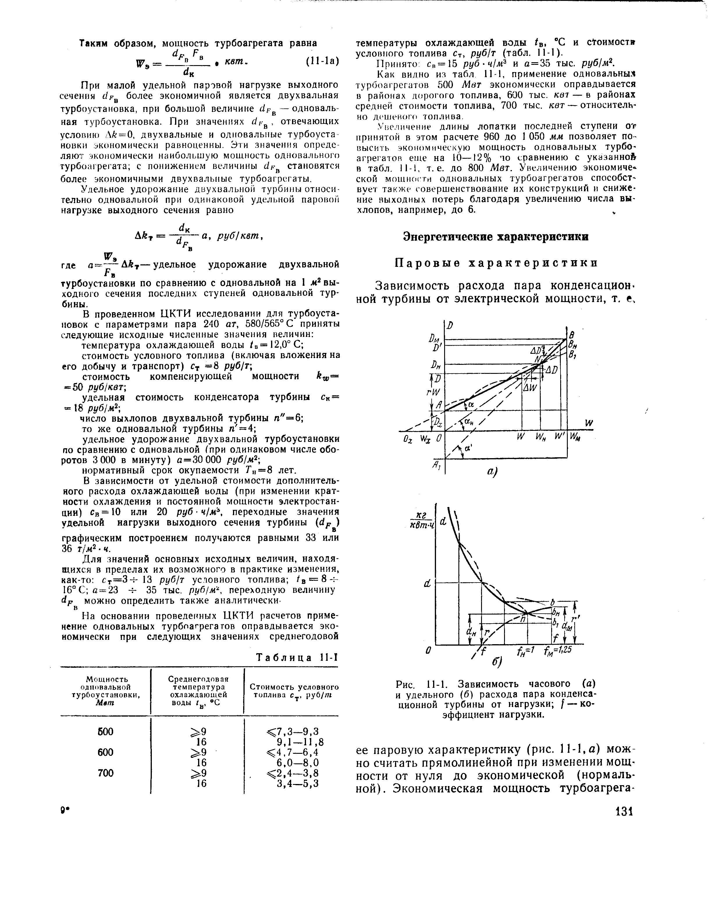 Удельный расход пара на турбину формула
