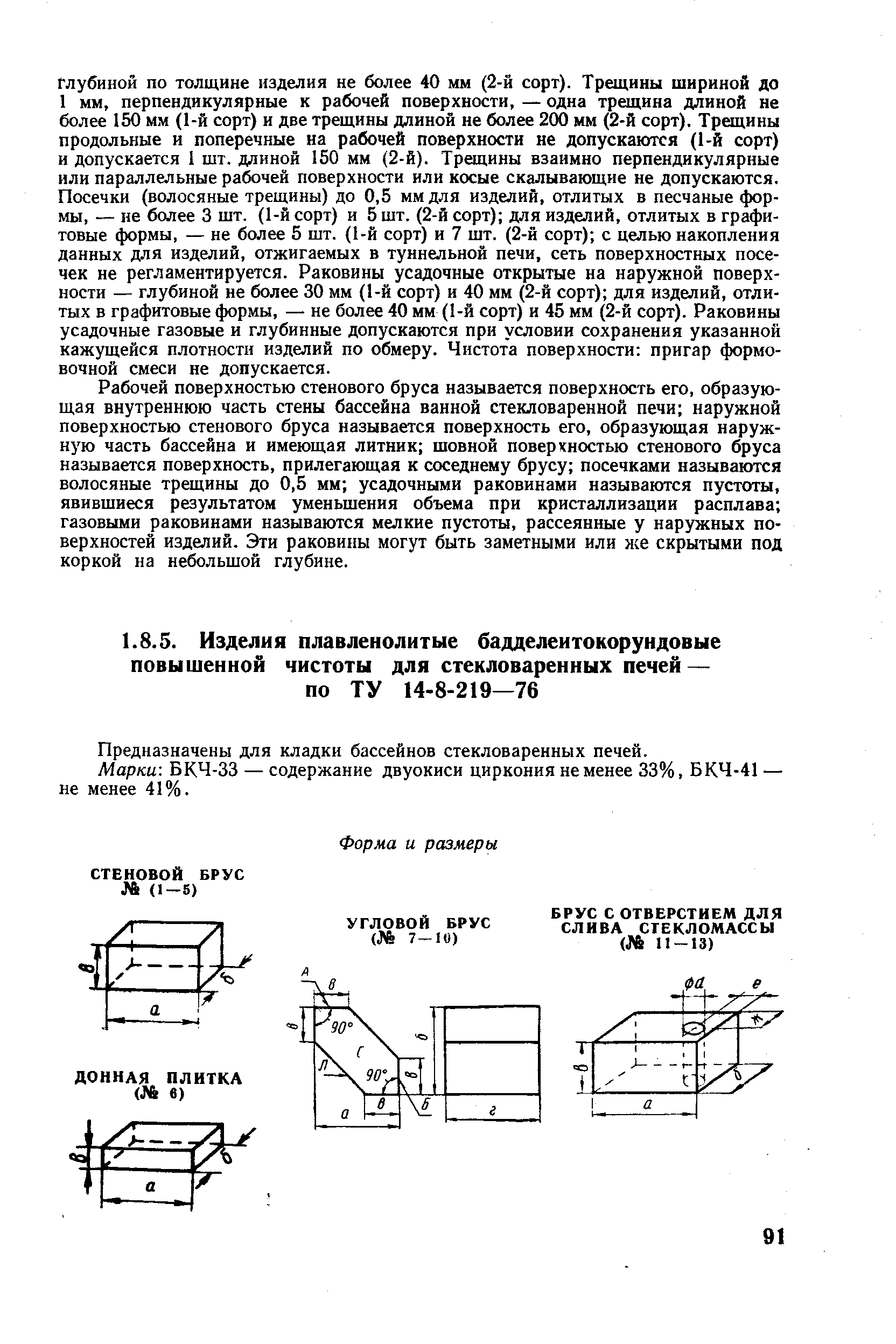 Предназначены для кладки бассейнов стекловаренных печей.
