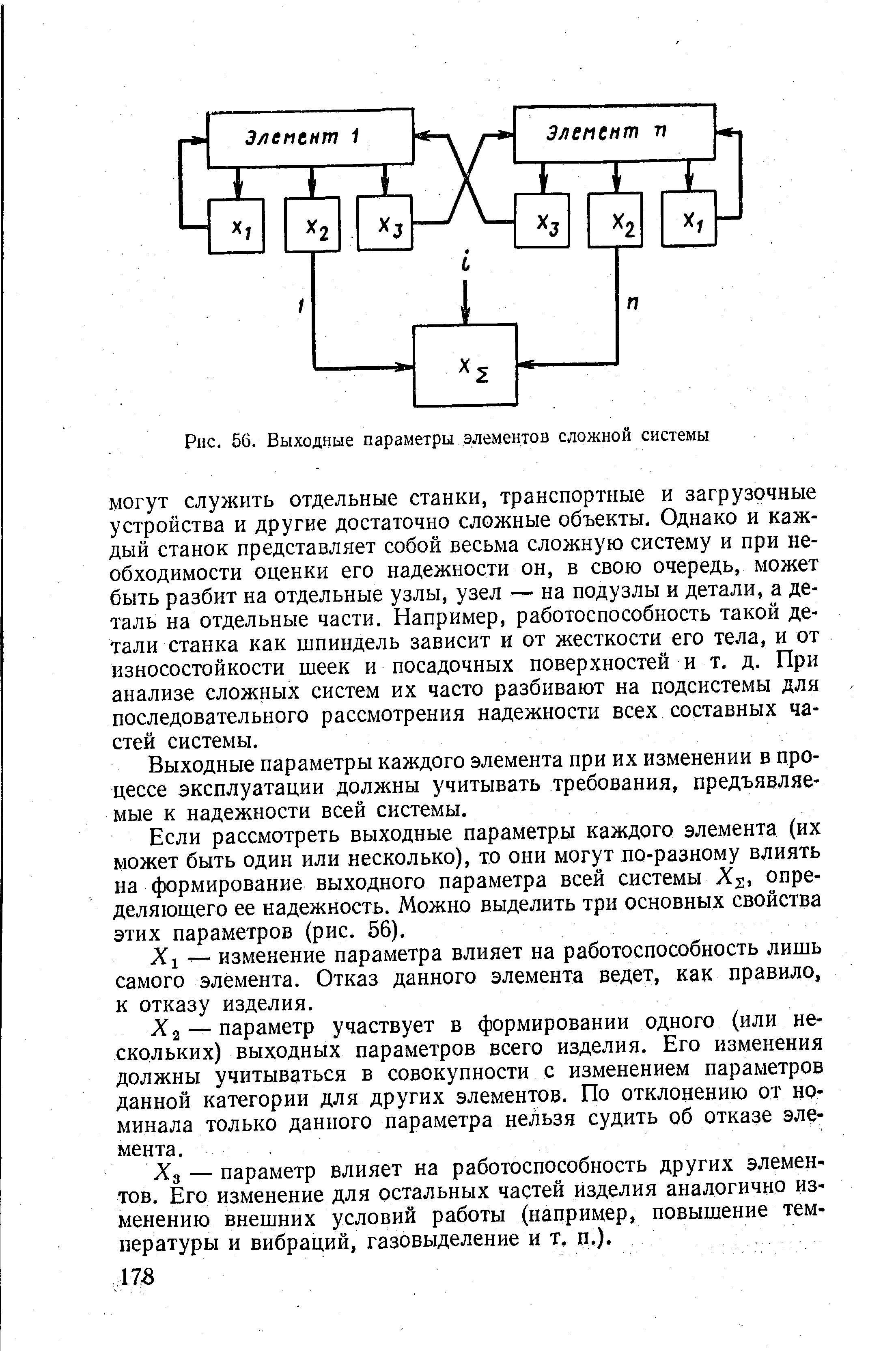 Рис. 56. <a href="/info/12248">Выходные параметры</a> элементов сложной системы
