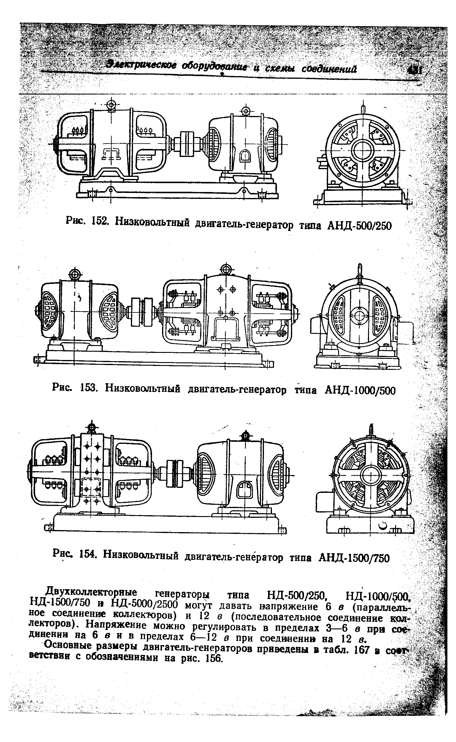 Рис. 154. Низковольтный двигатель-генератор типа АНД-1500/750
