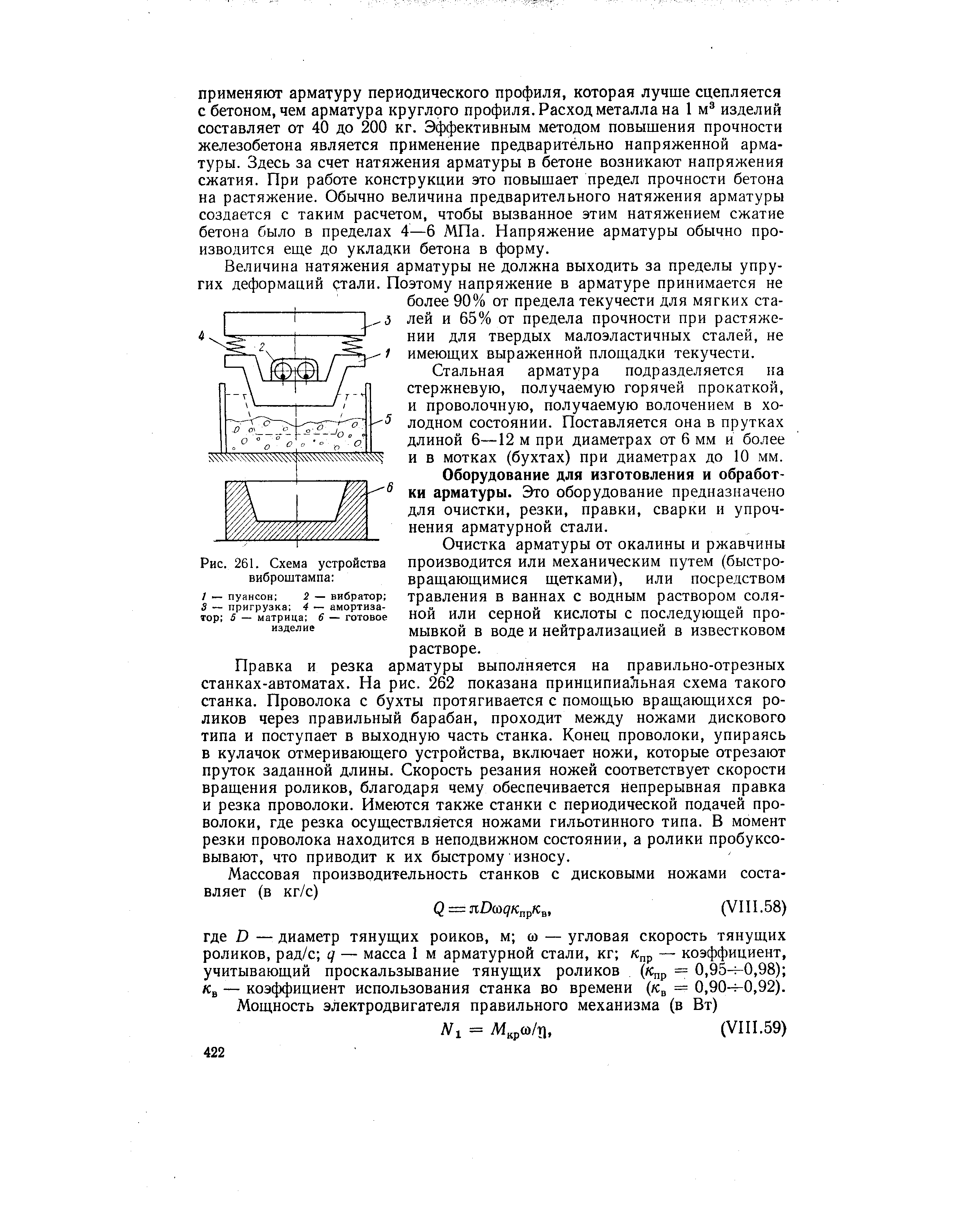 Рис. 261. Схема устройства виброштампа 
