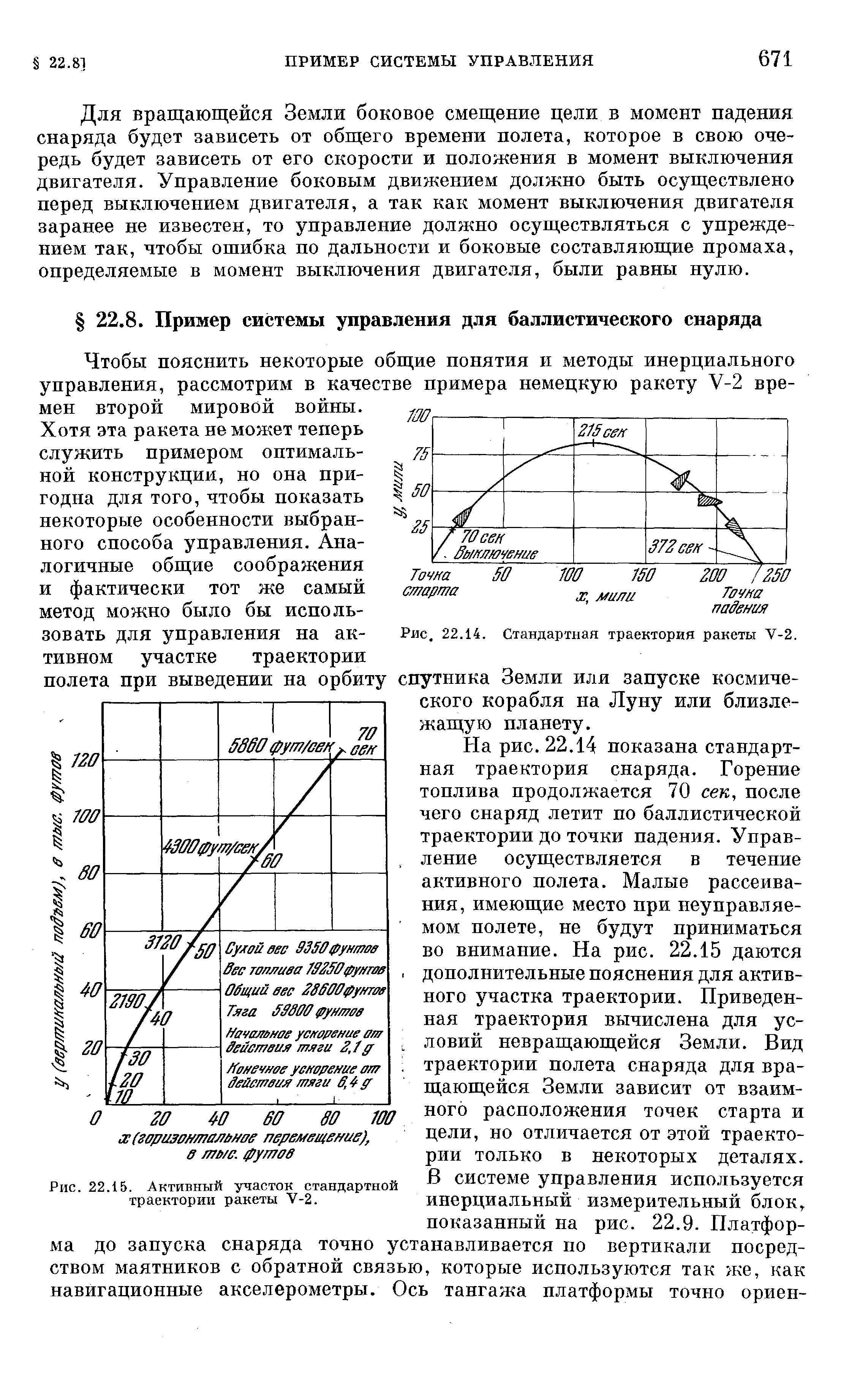 Чтобы пояснить некоторые общие понятия и методы инерциального управления, рассмотрим в качестве примера немецкую ракету -2 времен второй мировой войны.
