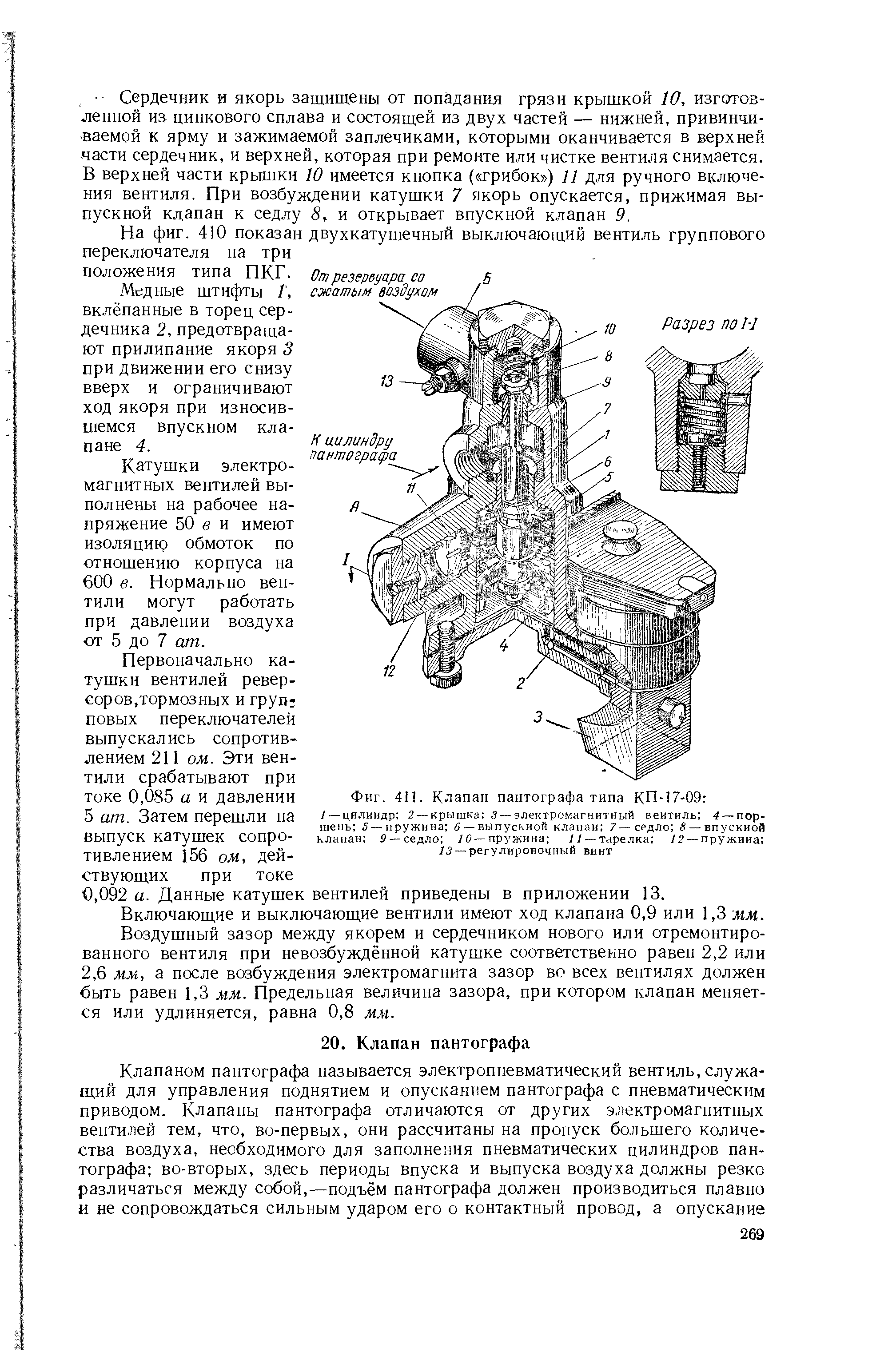 Фиг. 4 . Клапан пантографа типа КП-17-09 
