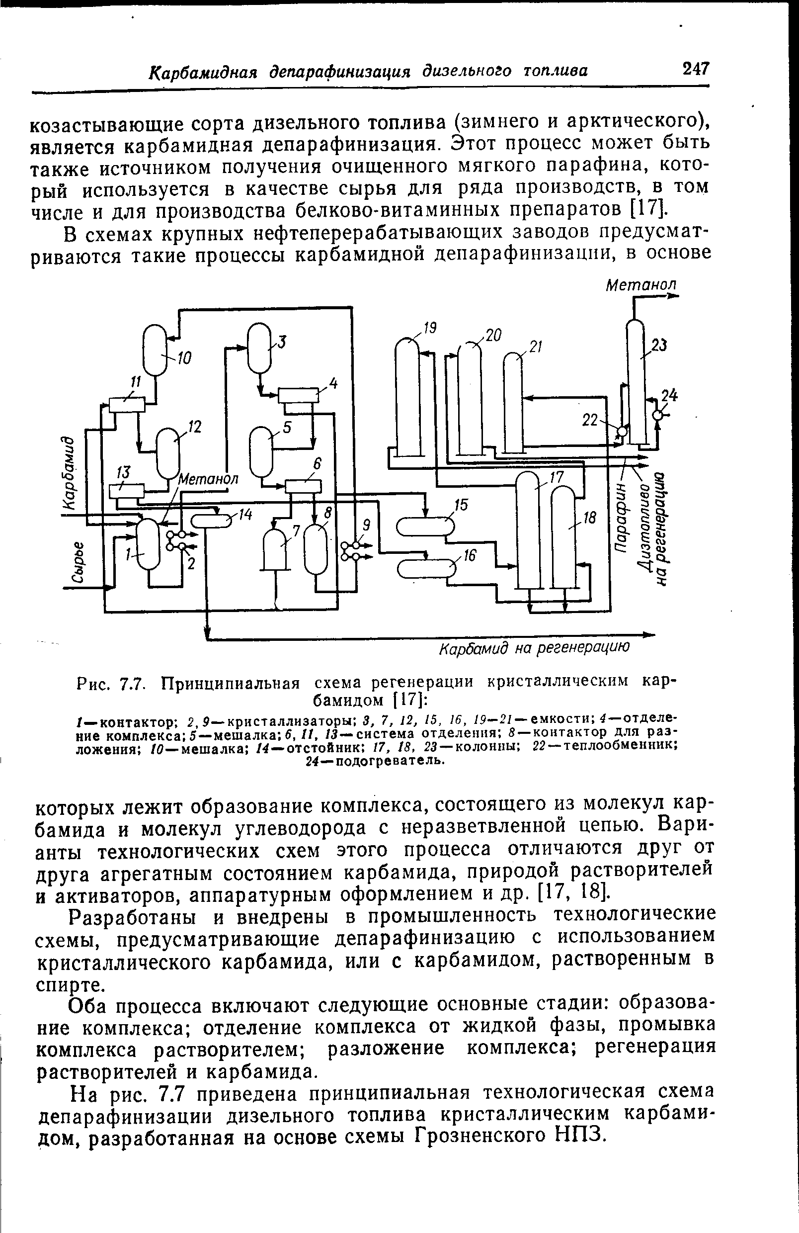 Схема депарафинизации дизельного топлива