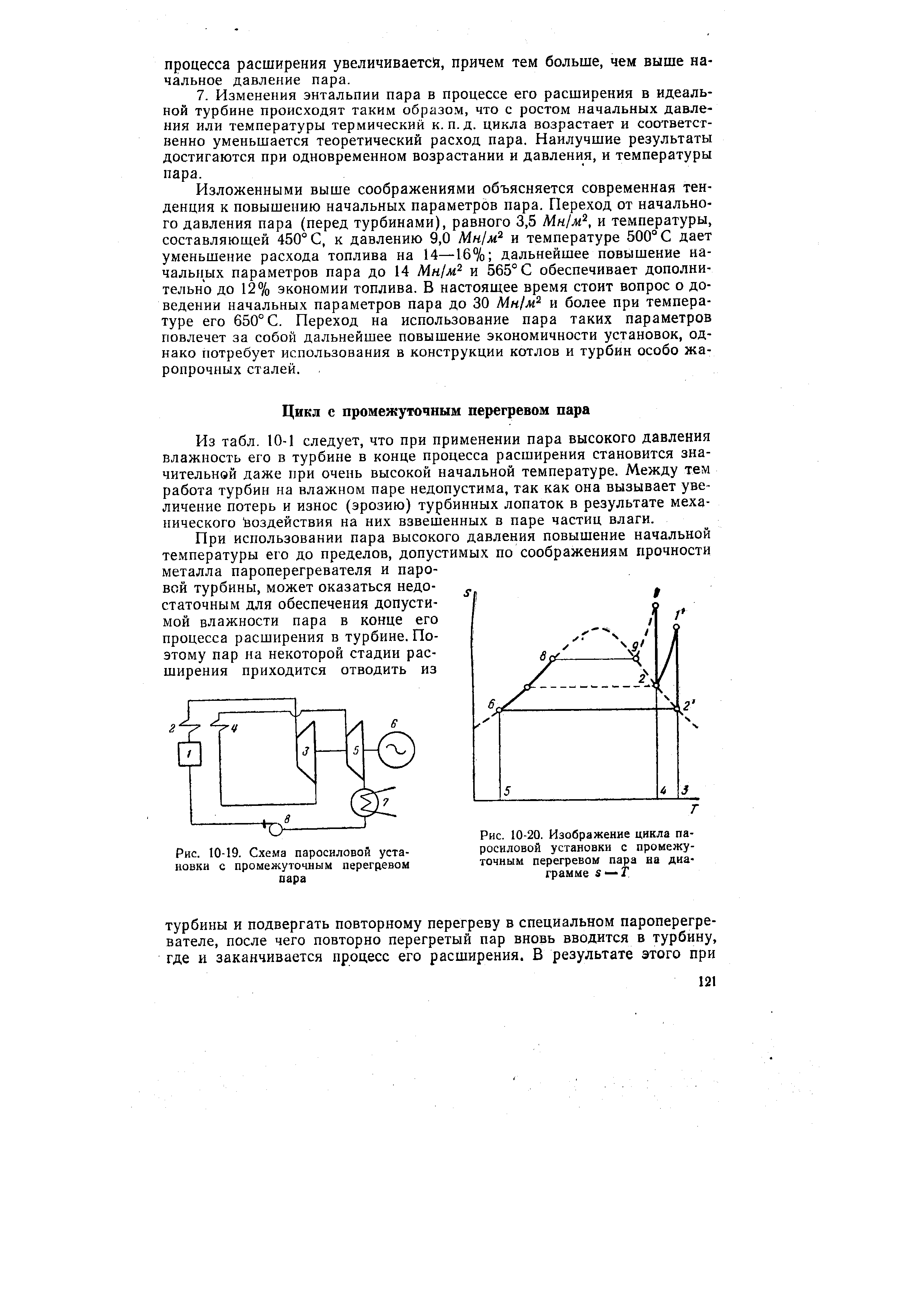 Схема паросиловой установки. Цикл с промежуточным перегревом пара. Турбина с промежуточным перегревом пара. Перегретый пар.