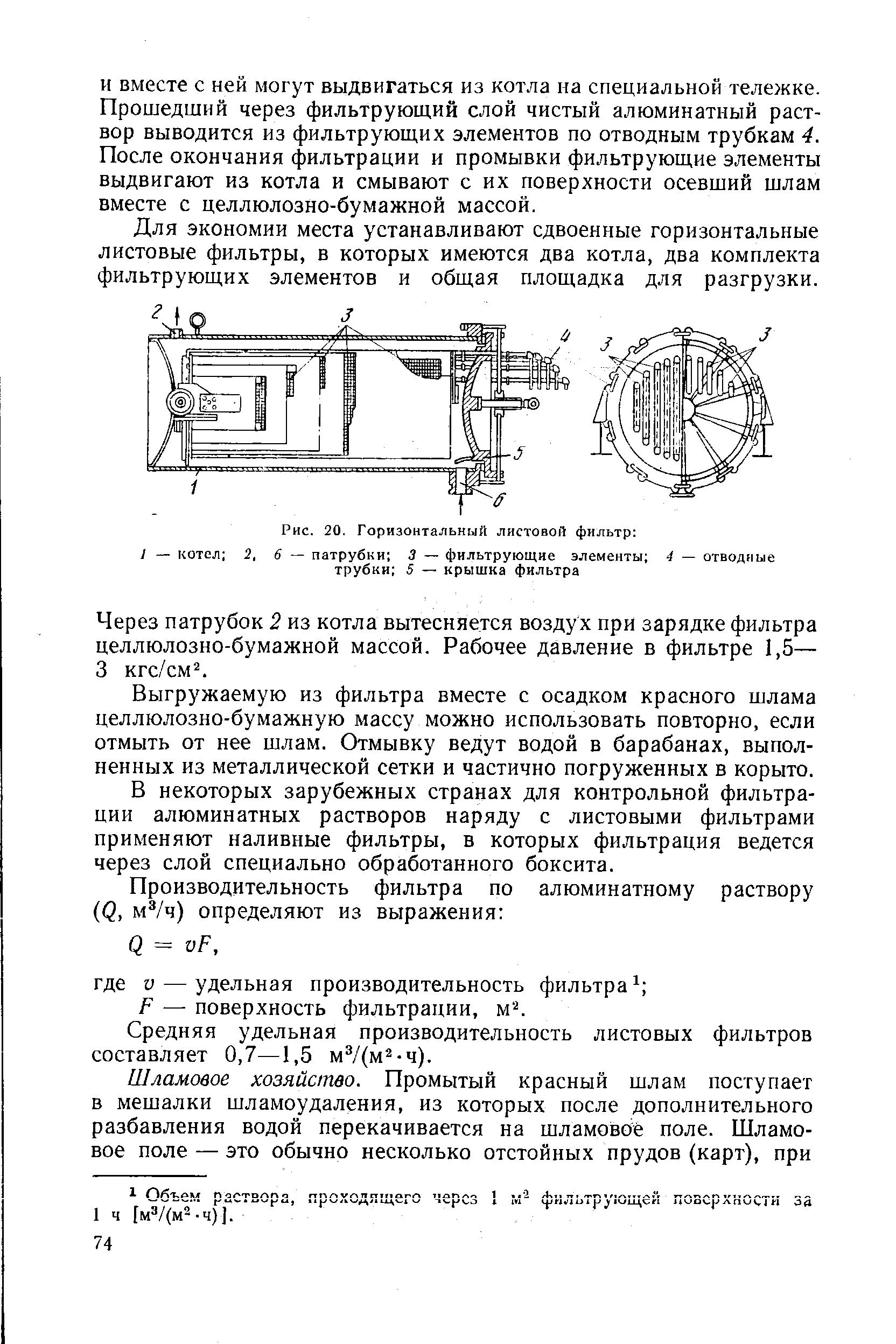 Рис. 20. Горизонтальный листовой фильтр 
