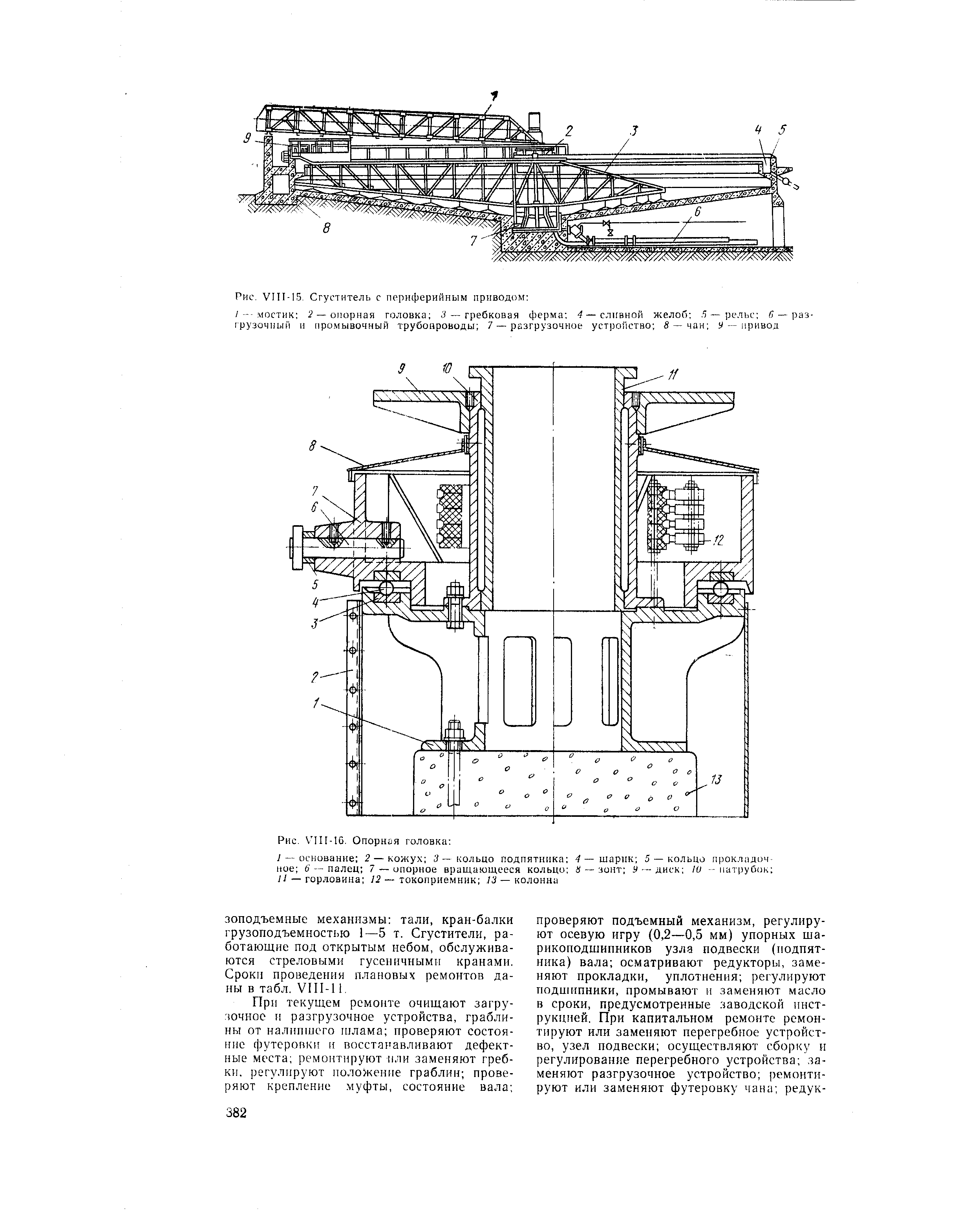 Рис. У1П-15, Сгуститель с периферийным приводом 
