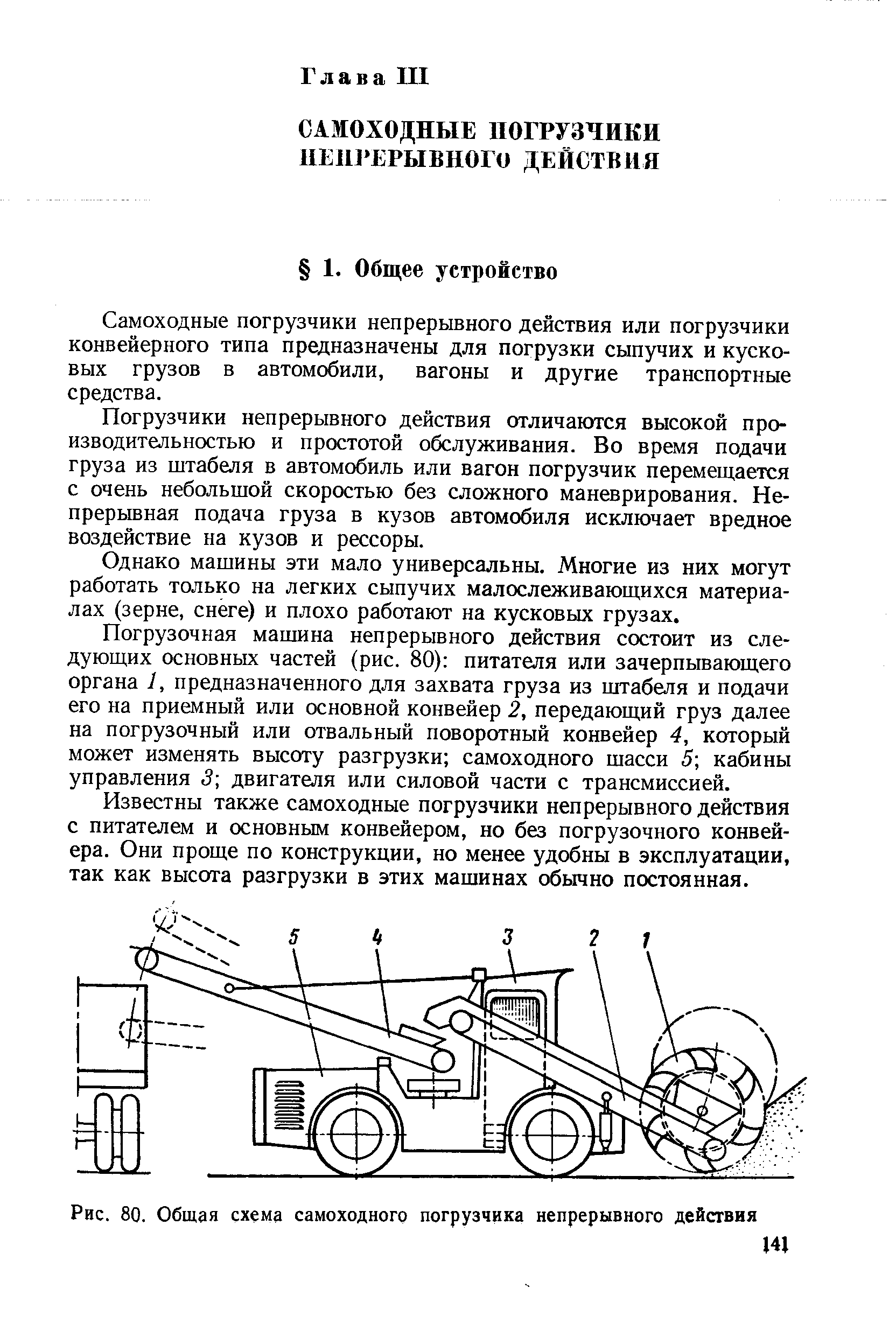 Схемы погрузчиков непрерывного действия