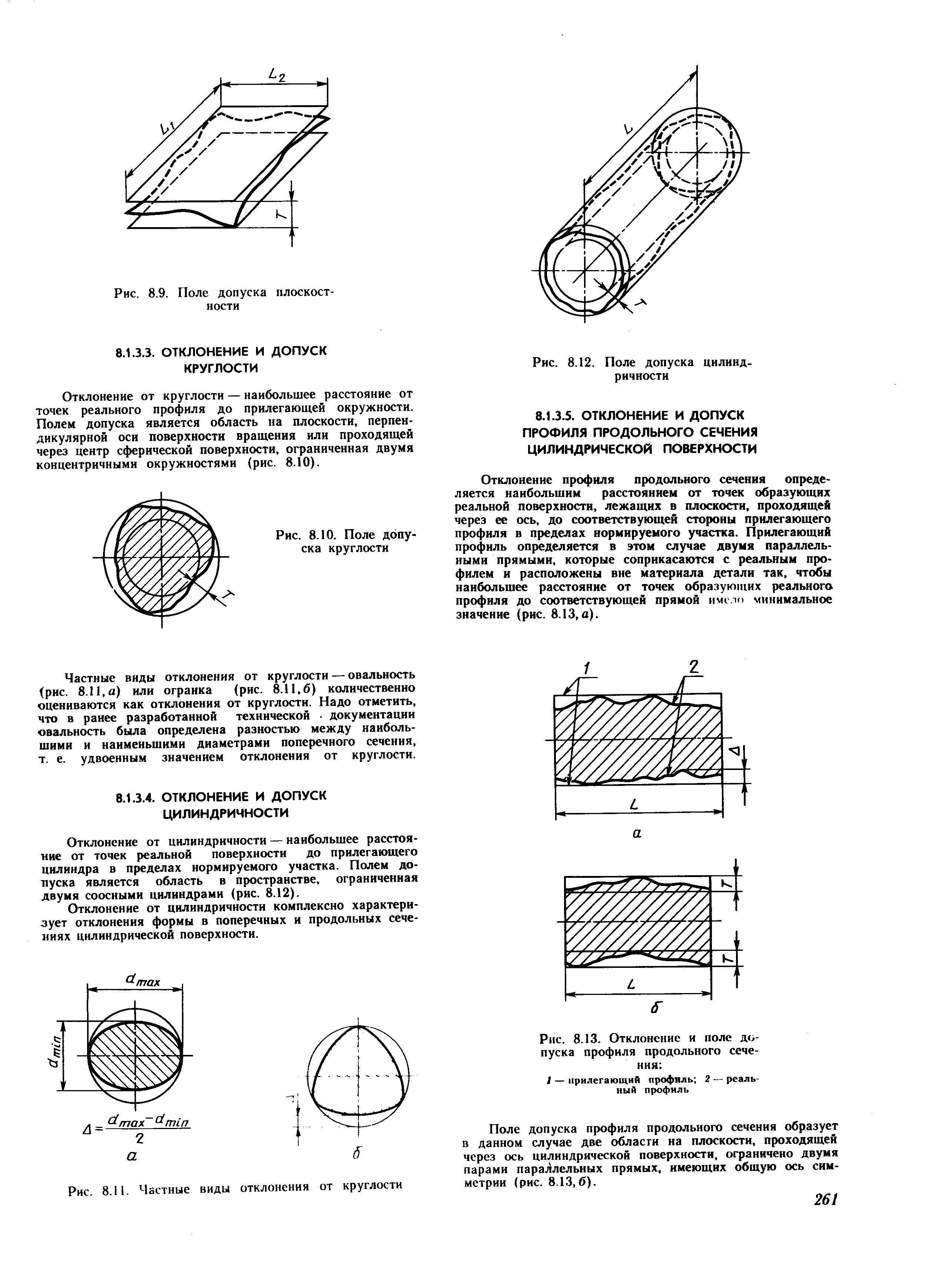 Рис. 8.11. Частные виды отклонения от круглости
