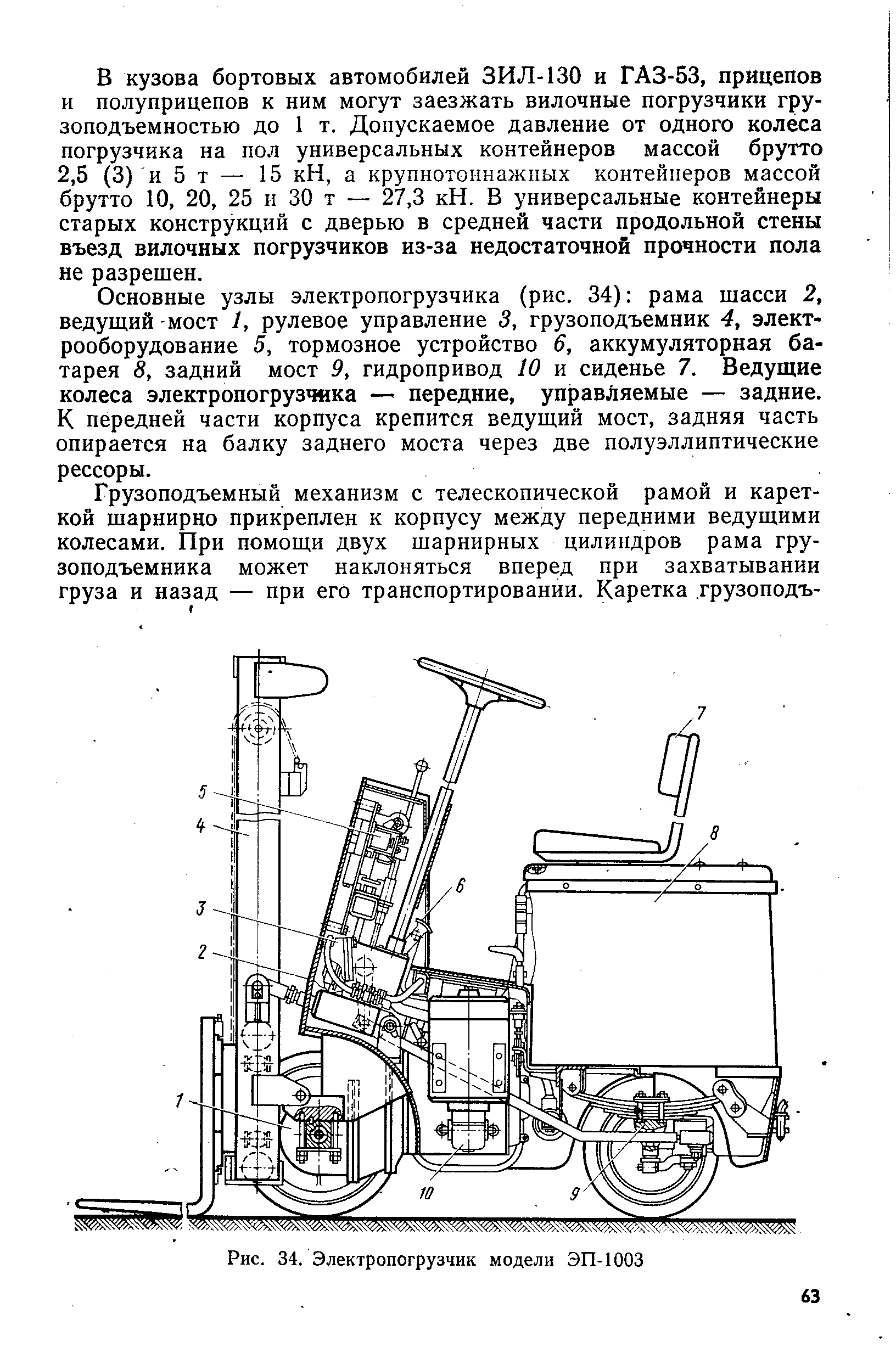 Электрическая схема электропогрузчика