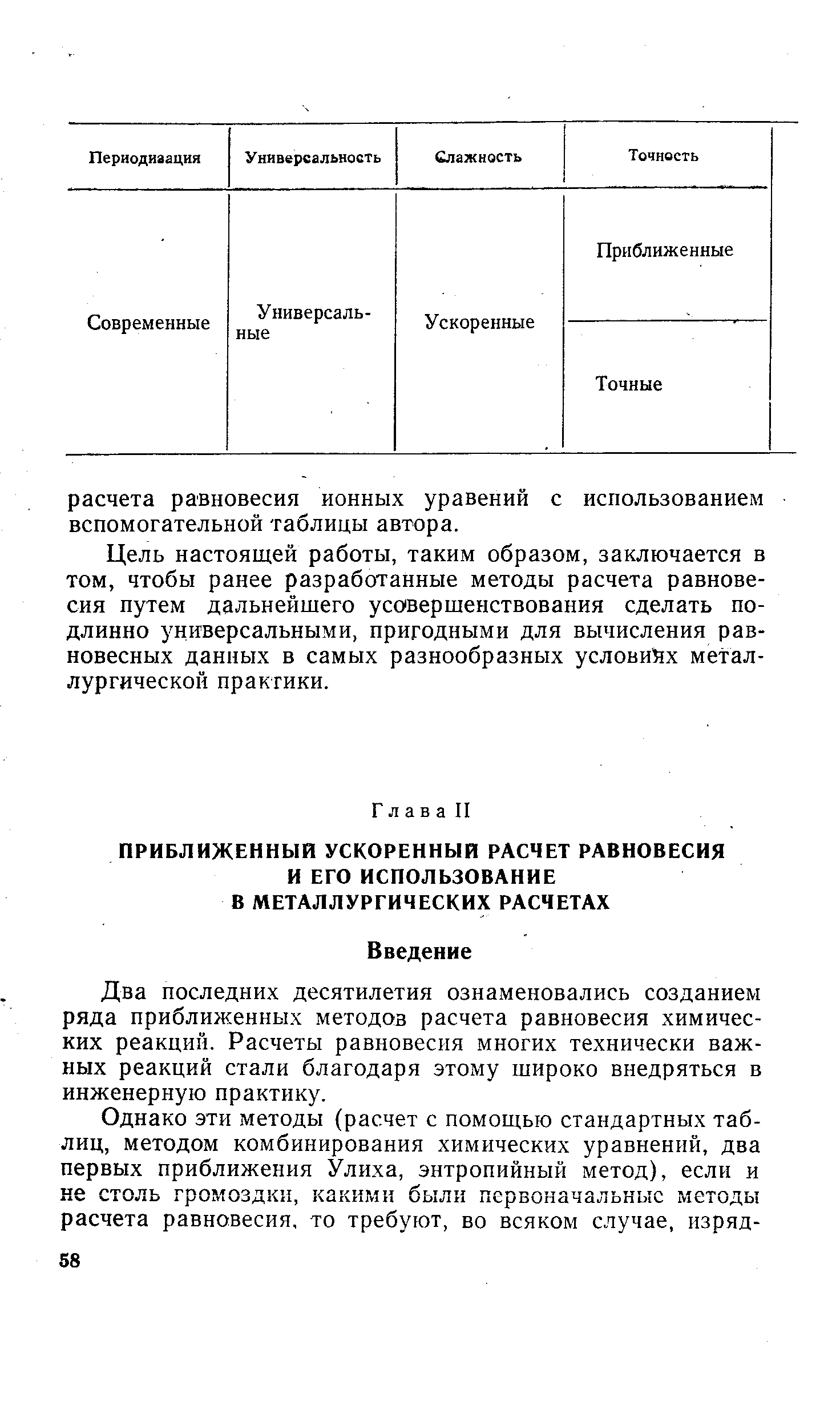 Два последних десятилетия ознаменовались созданием ряда приближенных методов расчета равновесия химических реакций. Расчеты равновесия многих технически важных реакций стали благодаря этому широко внедряться в инженерную практику.
