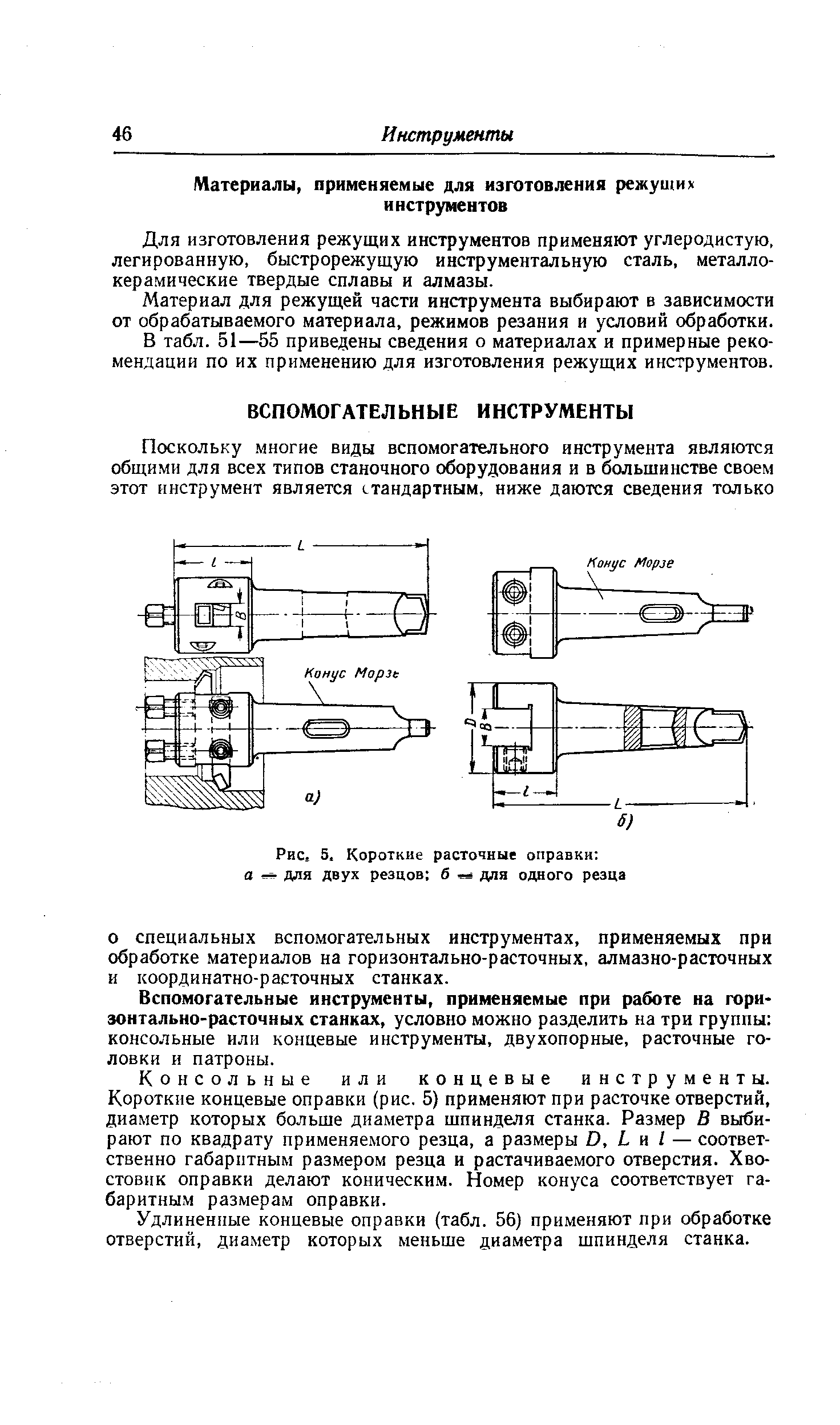 Для изготовления режущих инструментов применяют углеродистую, легированную, быстрорежущую инструментальную сталь, металлокерамические твердые сплавы и алмазы.

