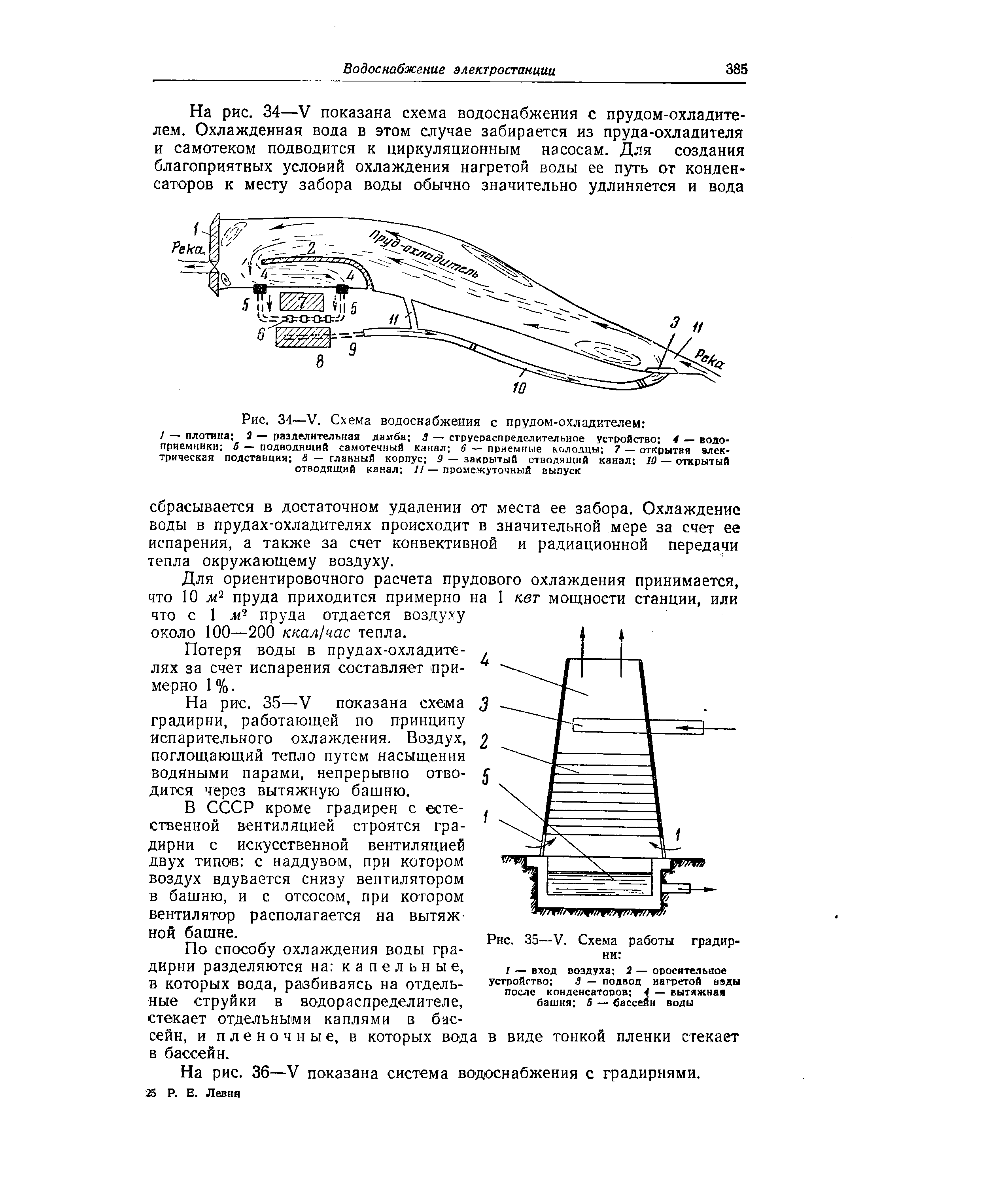 Рис. 34—V. Схема водоснабжения с прудом-охладителем 
