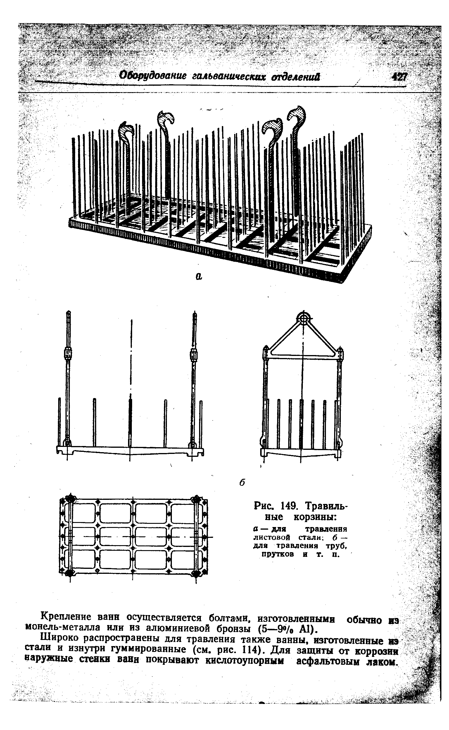 Крепление ванн осуществляется болтами, изготовленнымн обычно вз монель-металла или из алюминиевой бронзы (5—9 /о А1).
