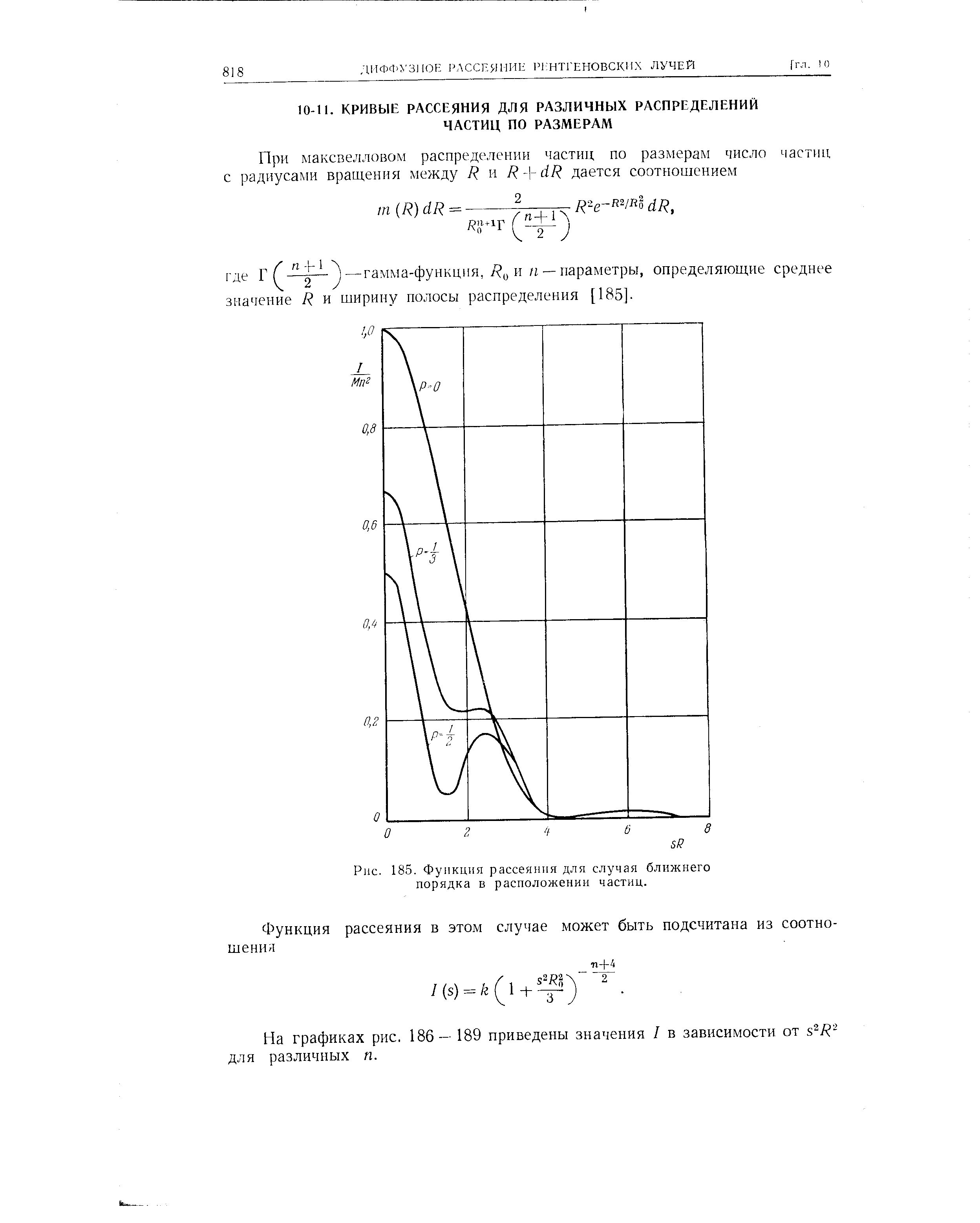 На графиках рис. 186 — 189 приведены значения / в зависимости от s R-для различных п.
