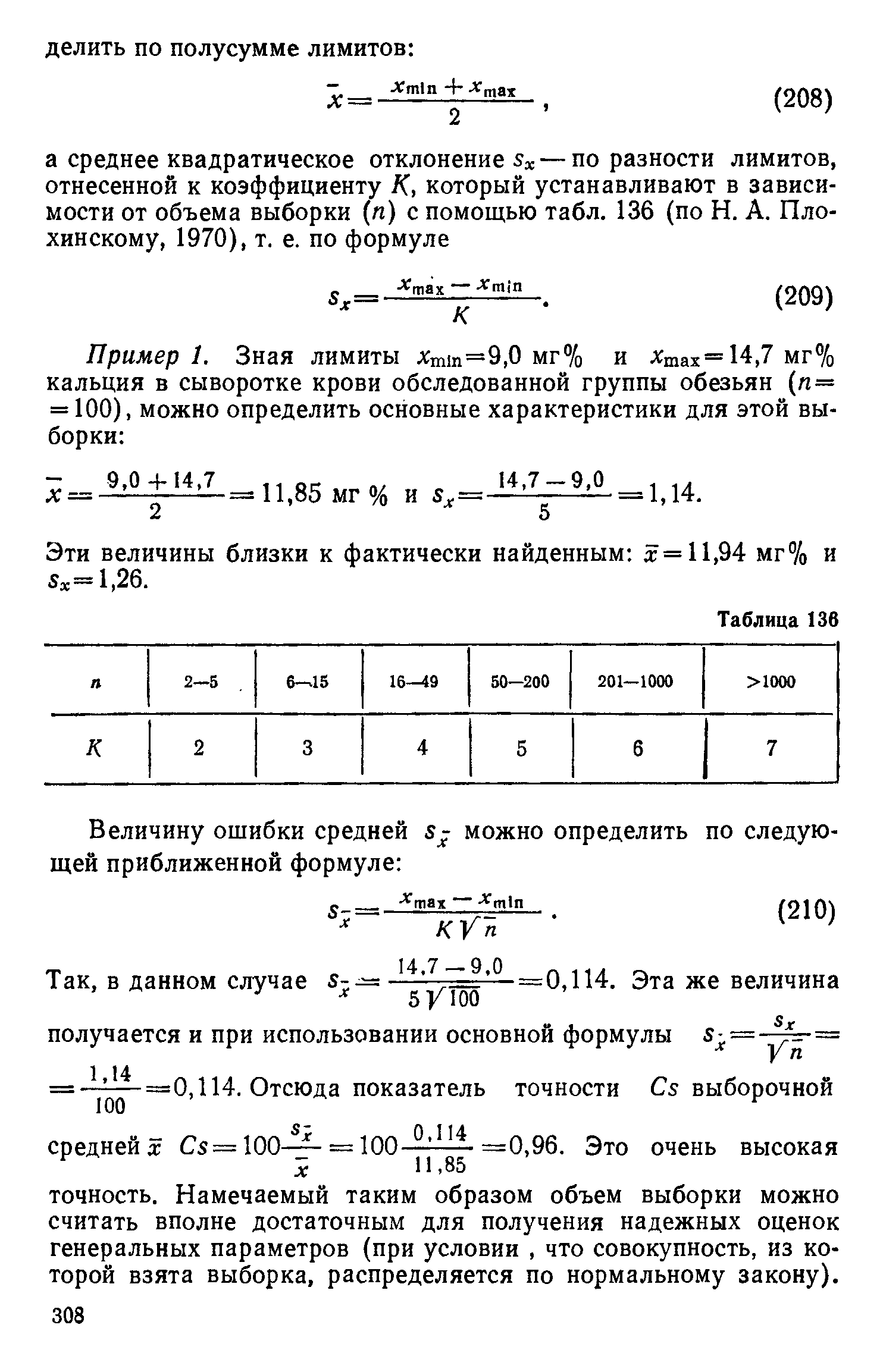 Эти величины близки к фактически найденным ж = 11,94 мг% и 5х=1,26.
