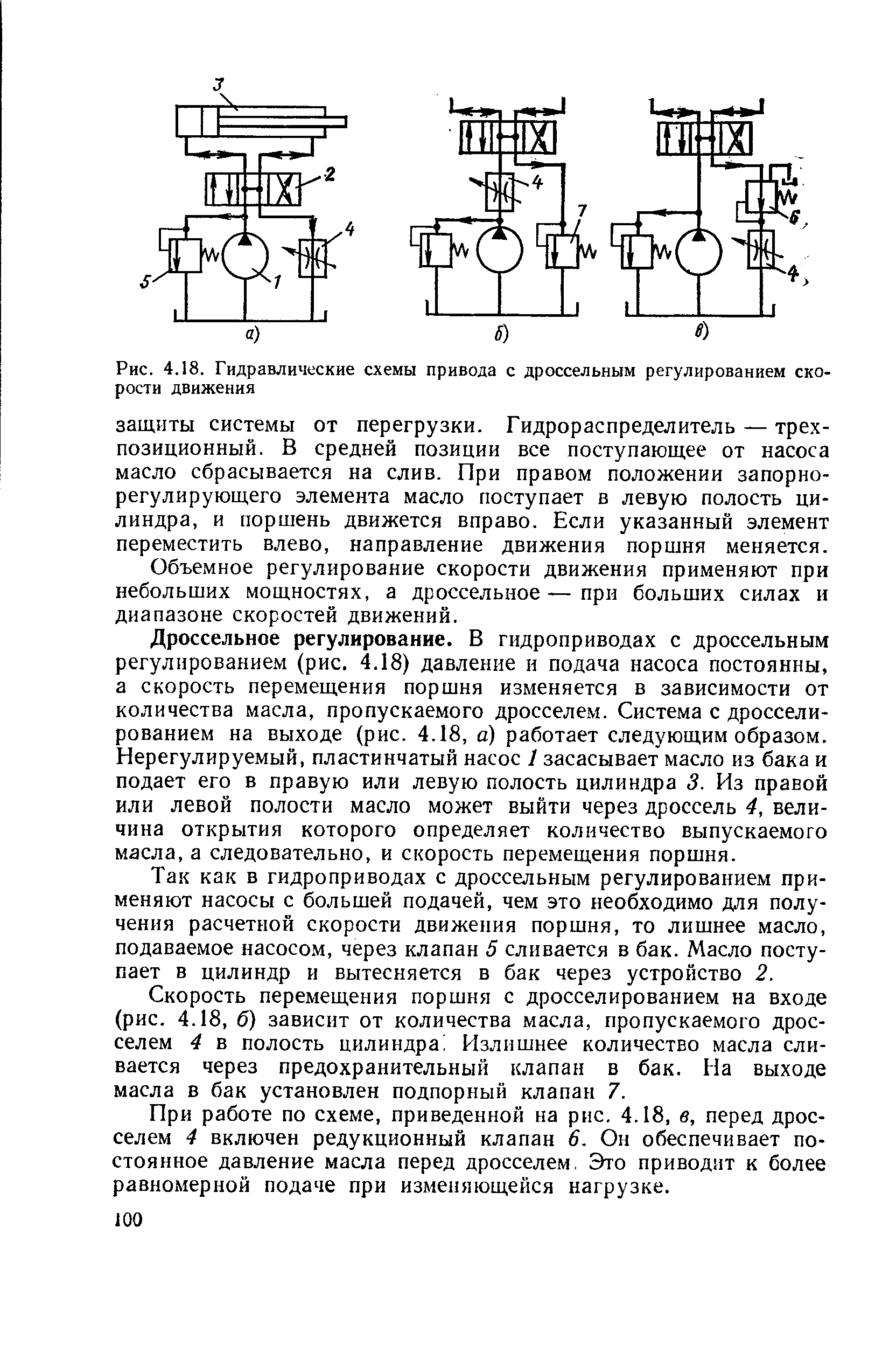 Объемное регулирование гидропривода схема