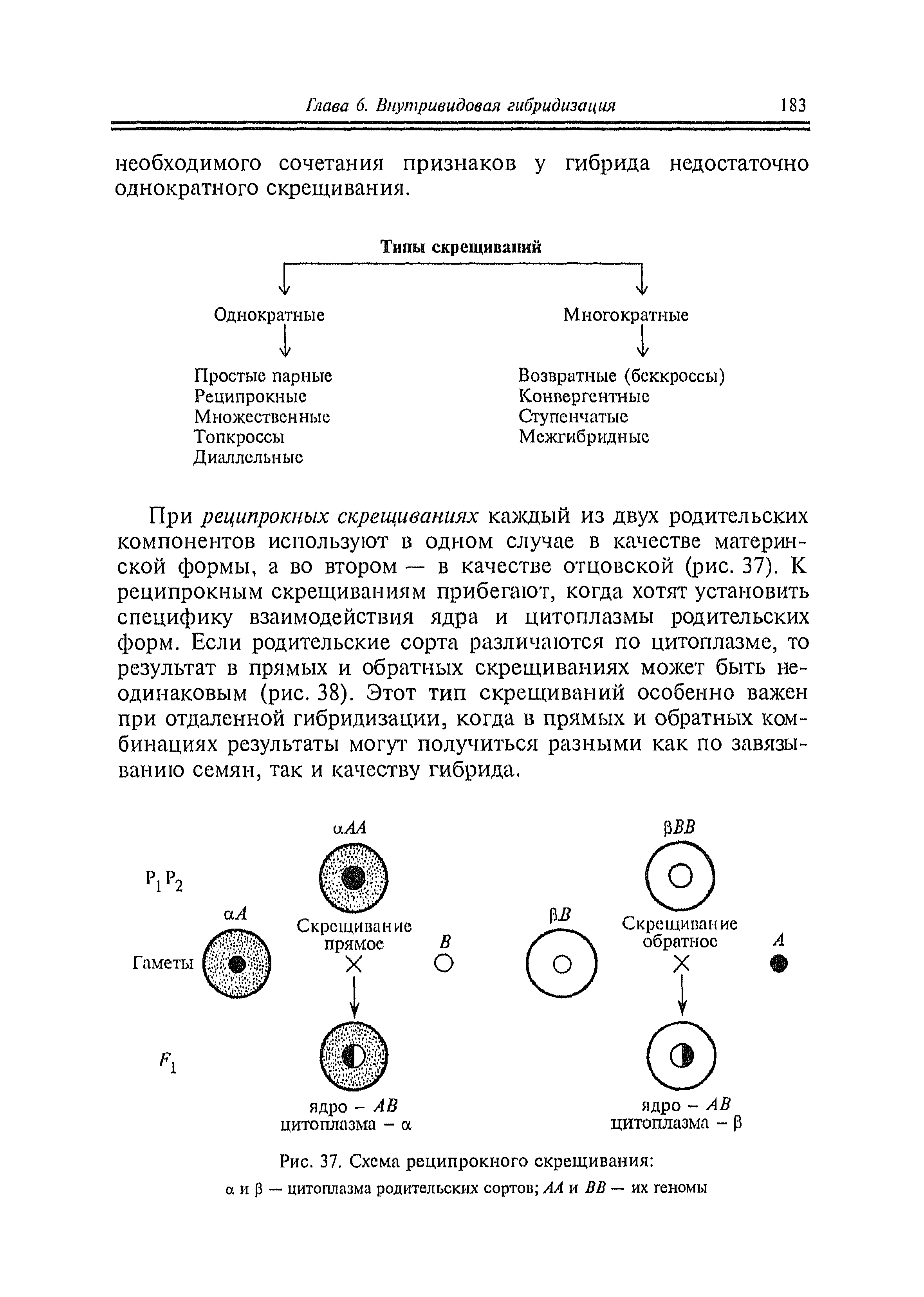 Реципрокное скрещивание схема