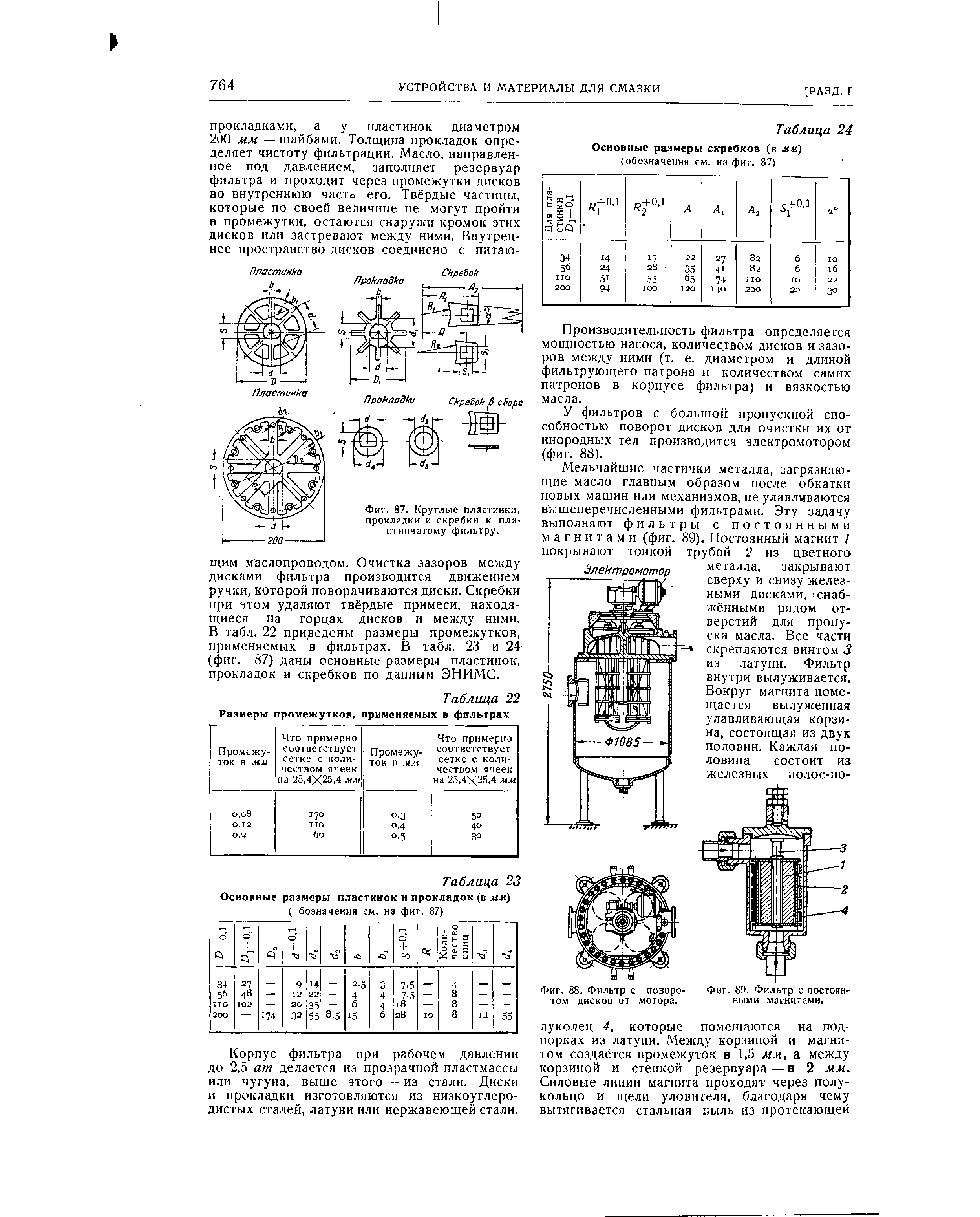 Фиг. 87. <a href="/info/97995">Круглые пластинки</a>, прокладки и скребки к пластинчатому фильтру.
