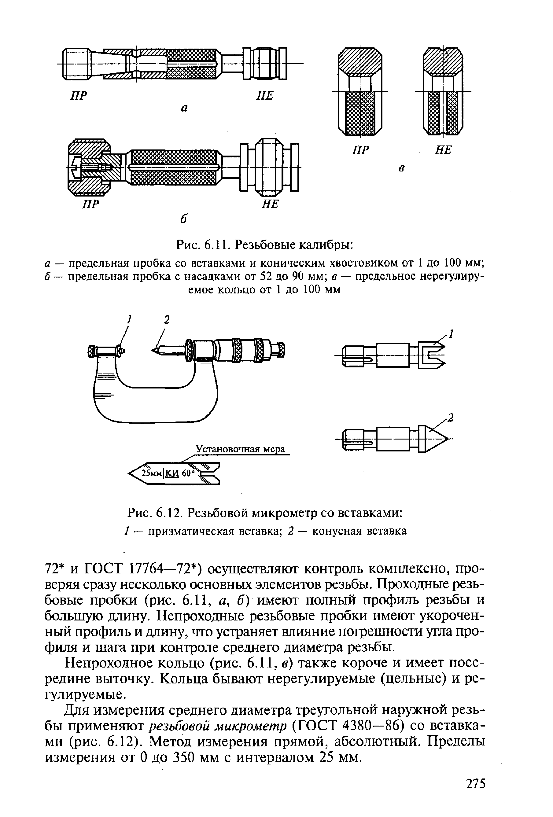 Резьбовой микрометр схема