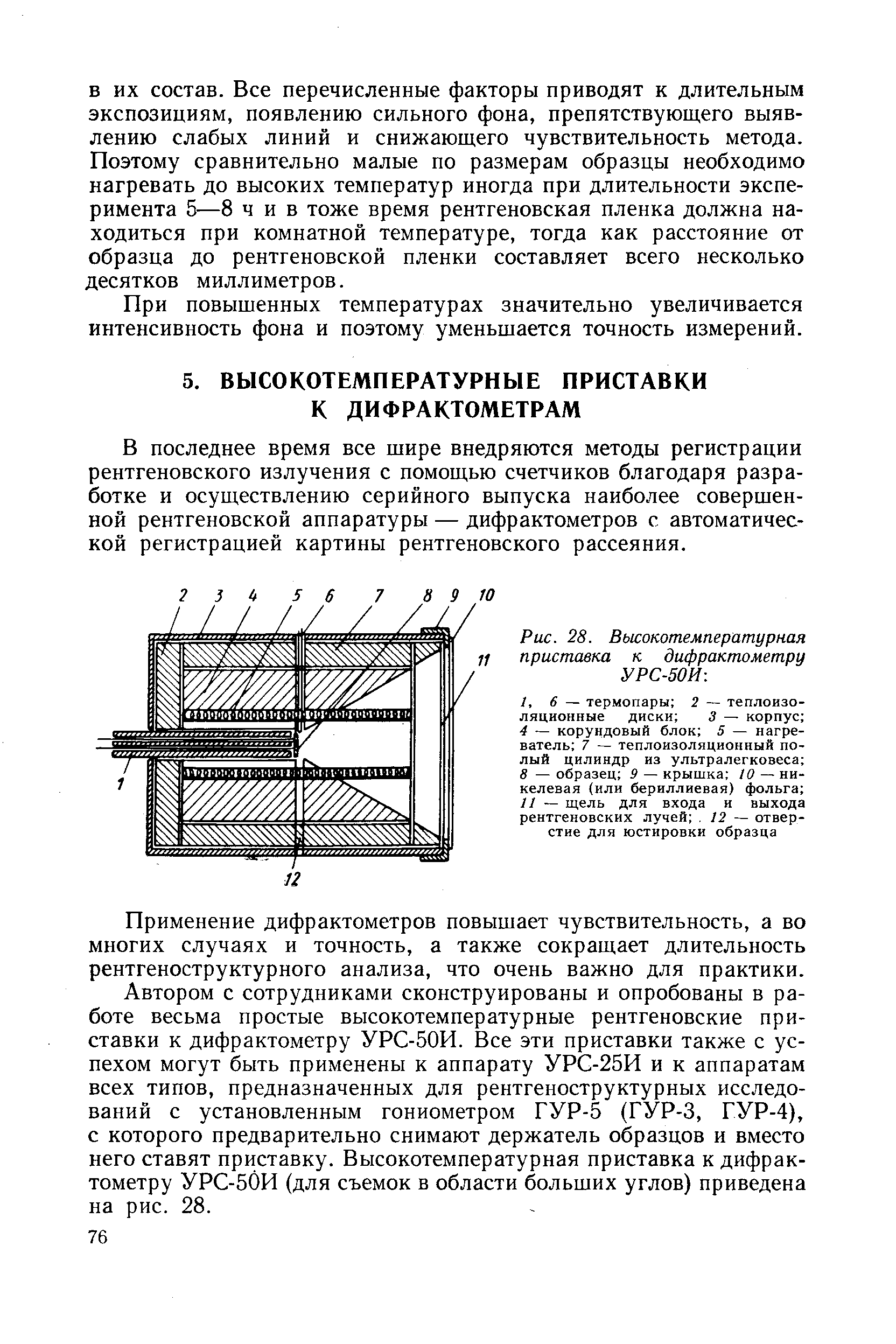 Рис. 28. Высокотемпературная приставка к дифрактометру УРС-50И 
