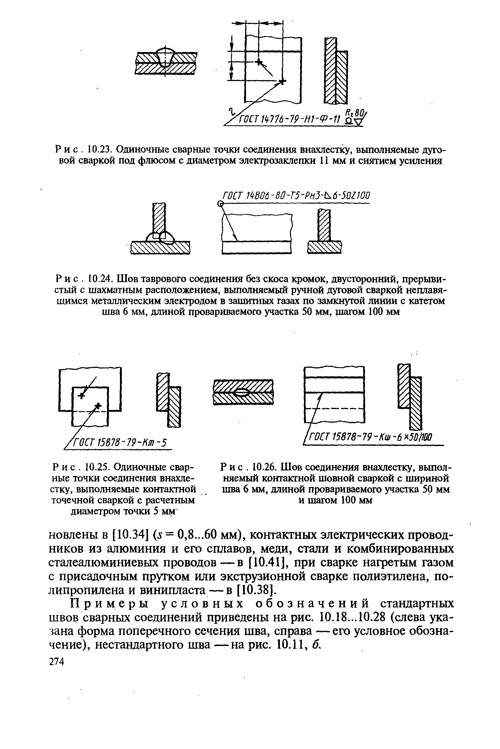 Обозначение электрозаклепки на чертеже