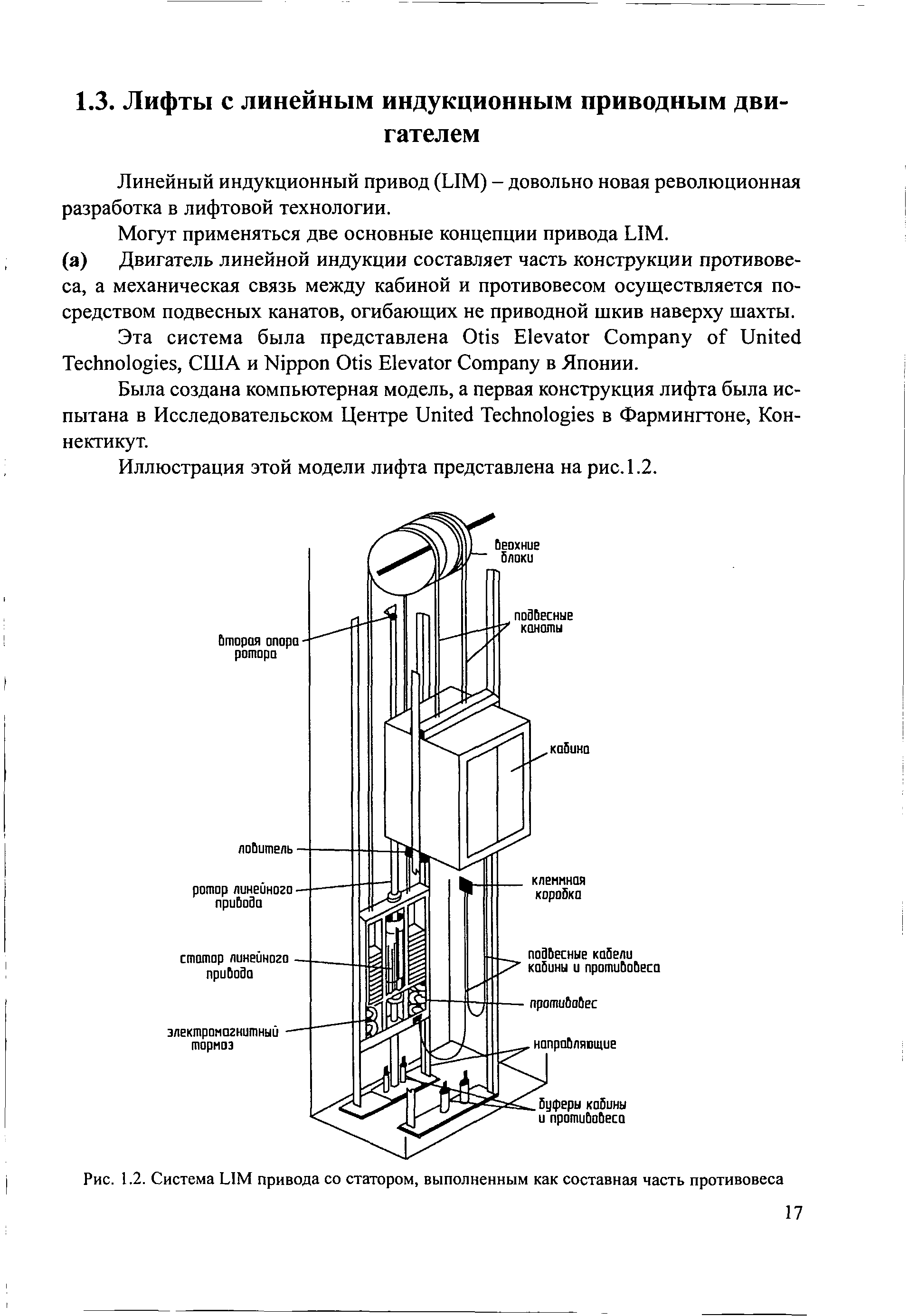 Линейный индукционный привод (LIM) - довольно новая революционная разработка в лифтовой технологии.
