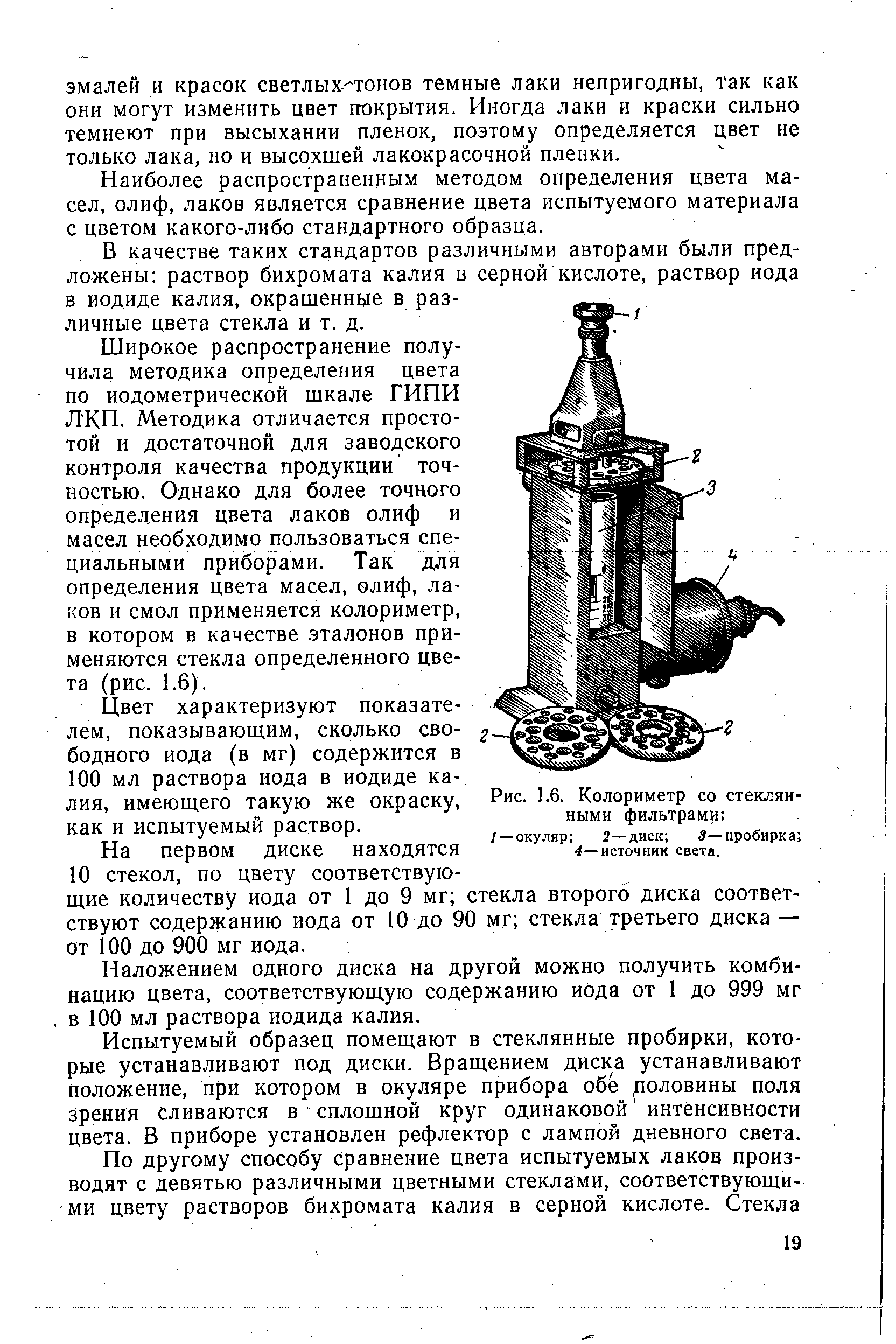 Рис. 1.6. Колориметр со стеклянными фильтрами 
