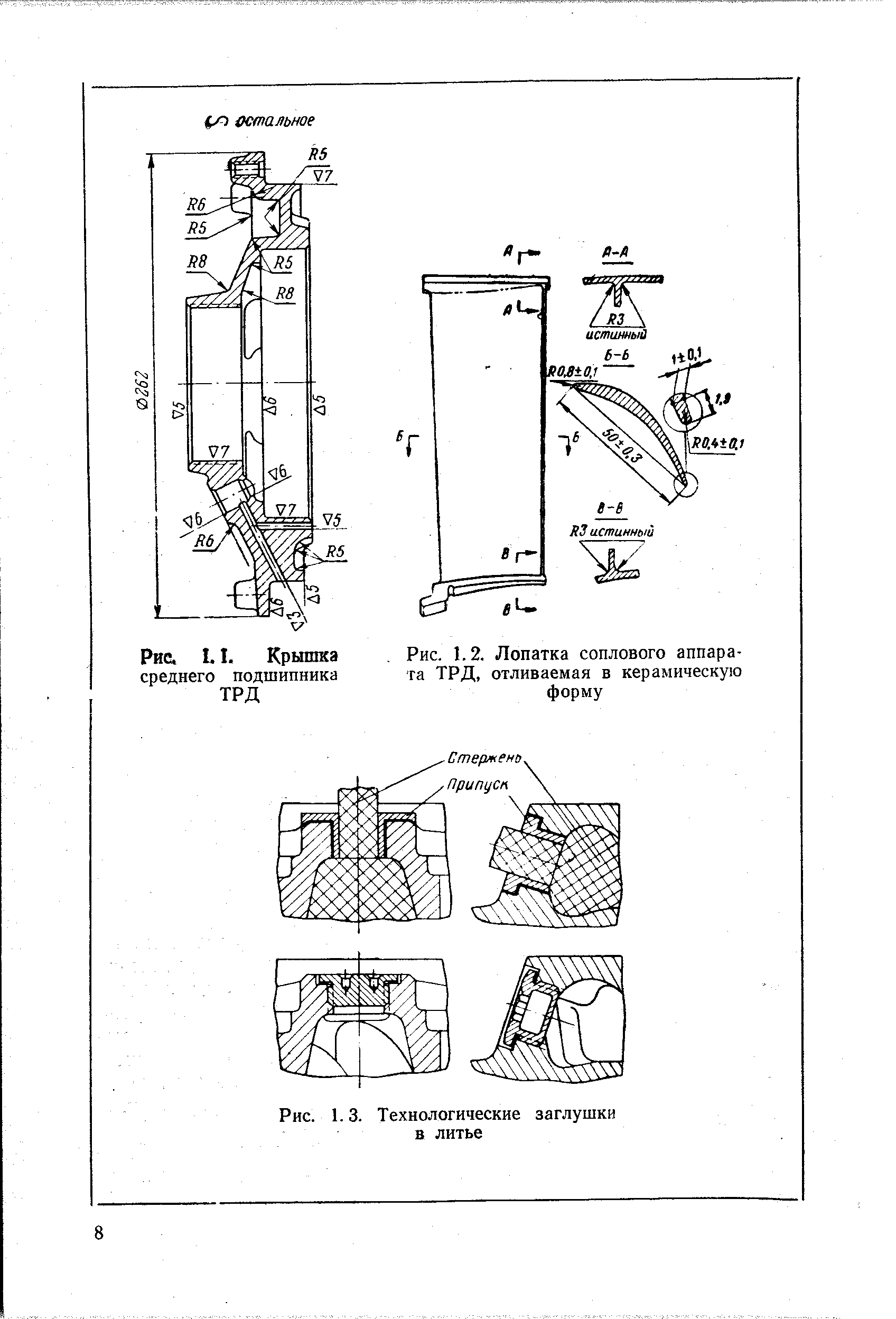Рис. 1.2. Лопатка соплового аппарата ТРД, отливаемая в керамическую форму

