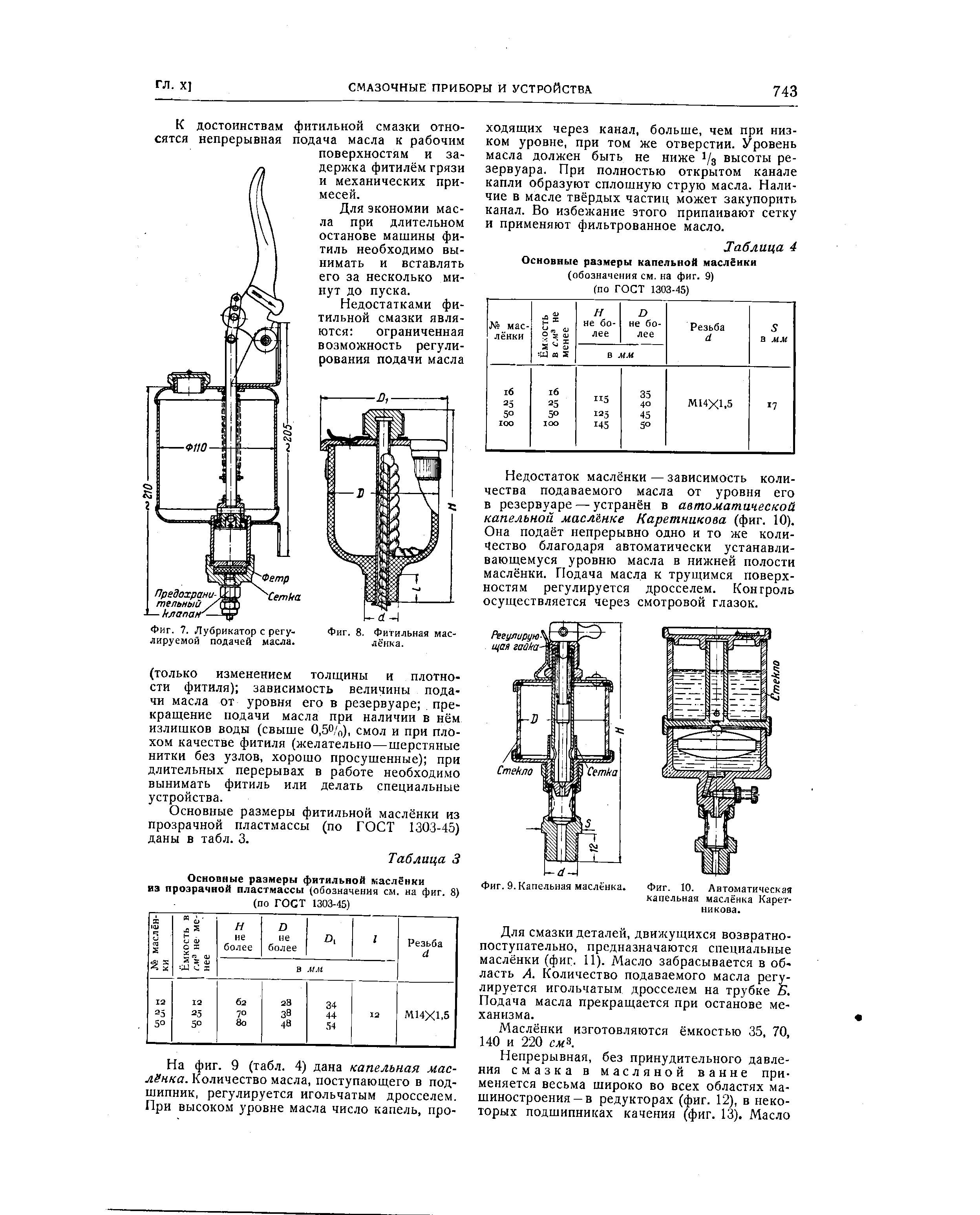 Таблица 4 Основные размеры капельной маслёнки
