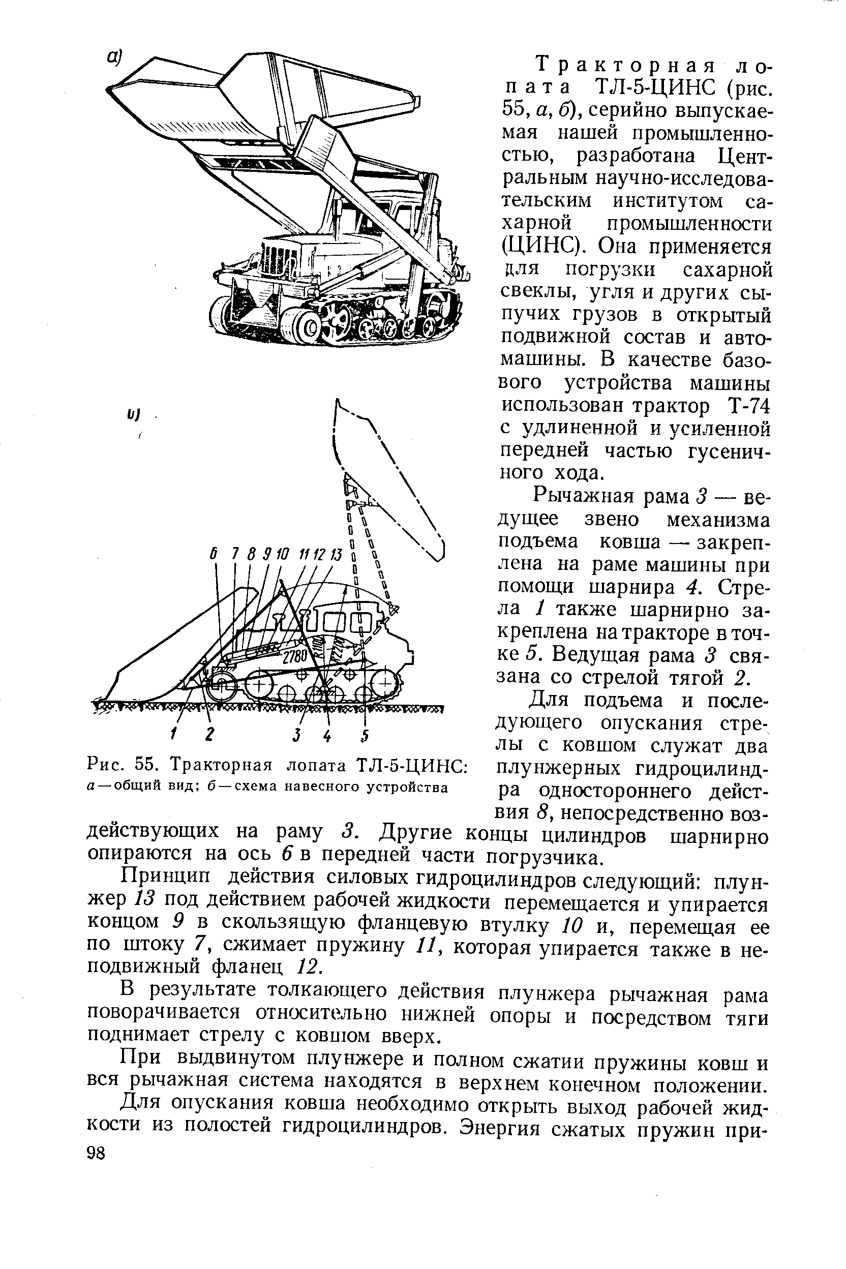 Рис. 55. Тракторная лопата ТЛ-5-ЦИНС 
