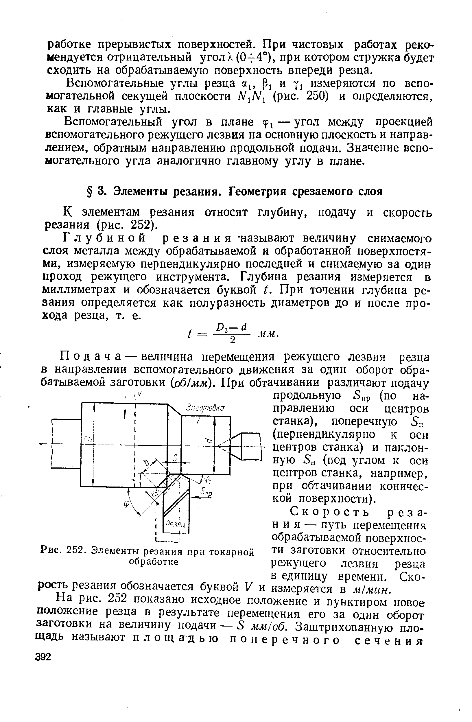 Скорость резания при токарной обработке