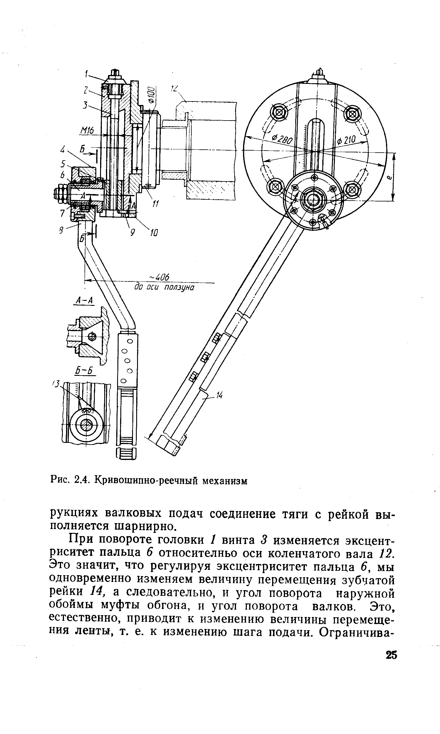 Чертеж кривошипного пресса