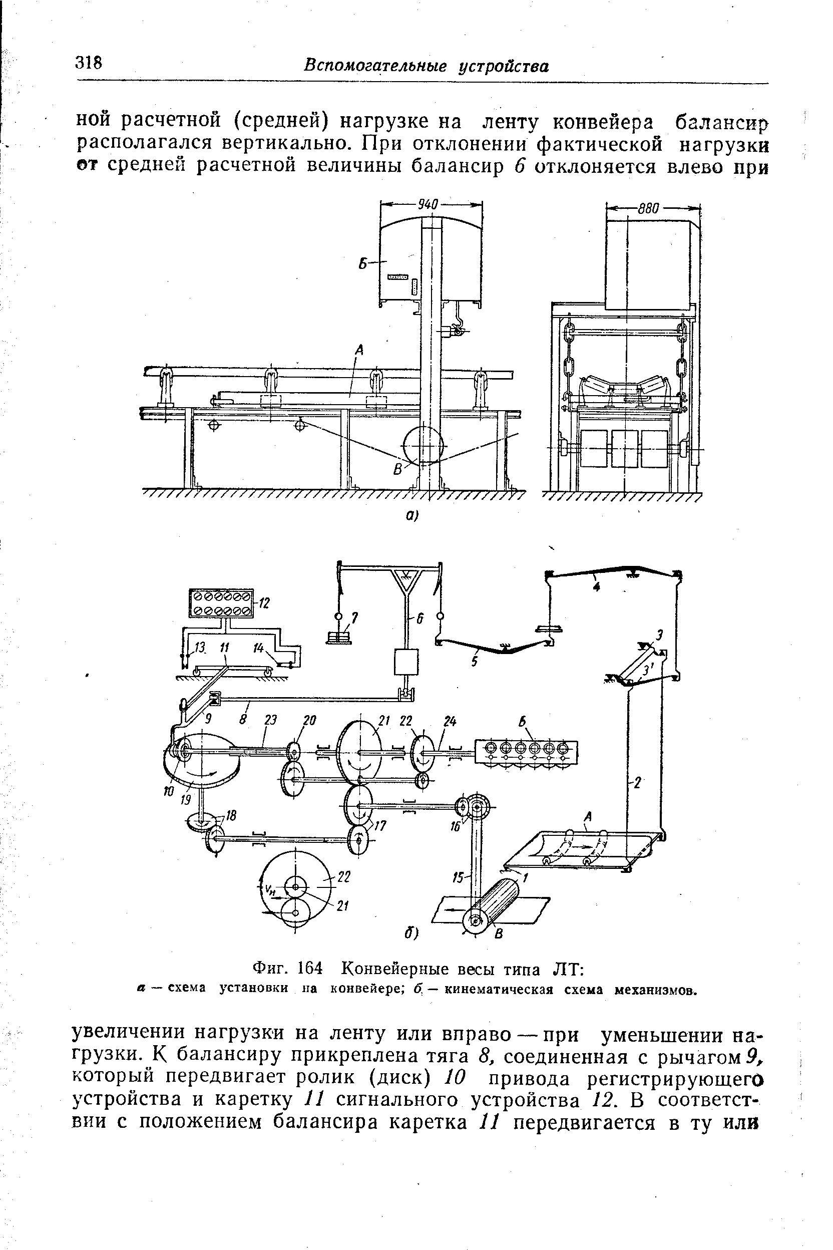Фиг. 164 Конвейерные весы типа ЛТ 
