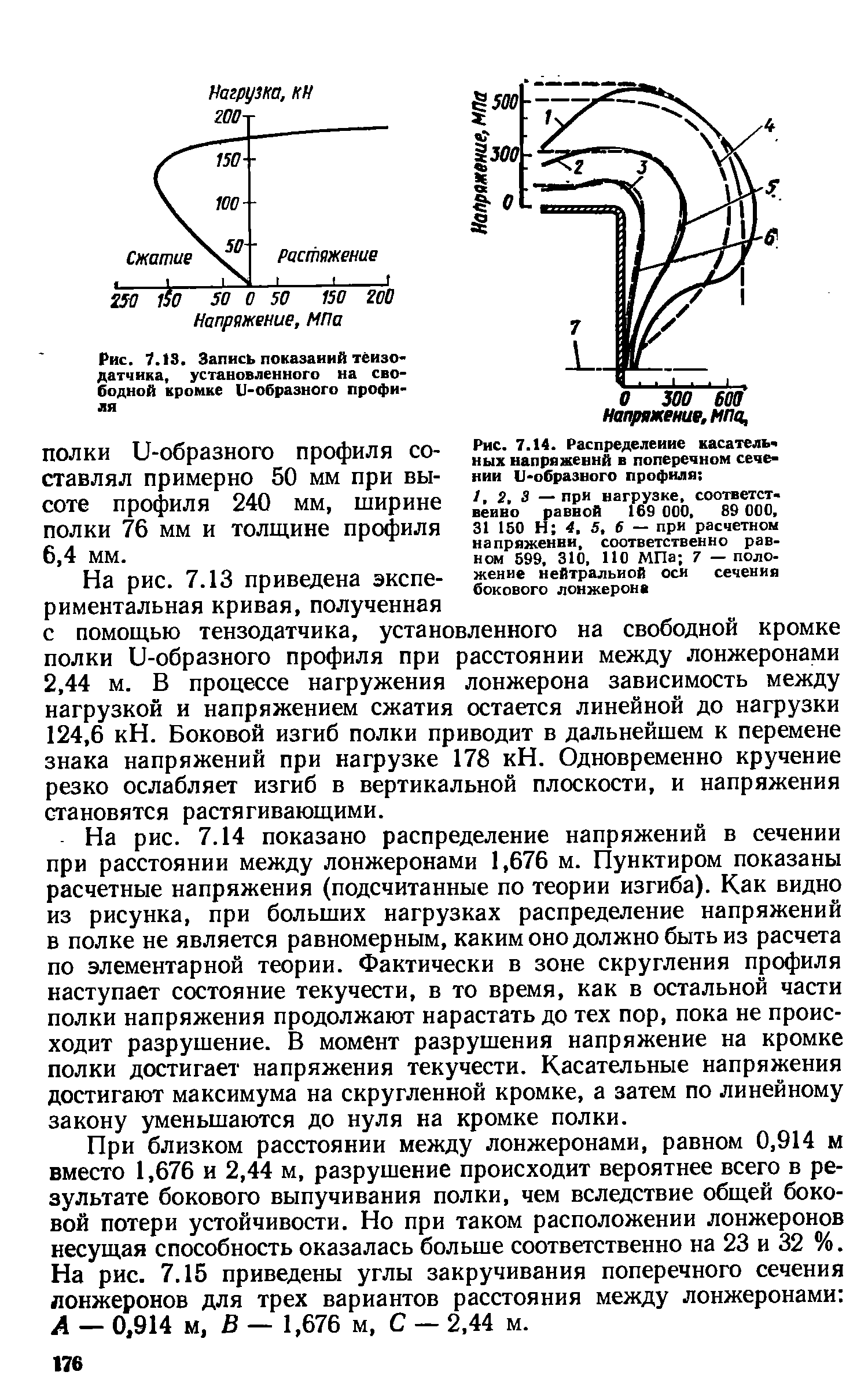 ПОЛКИ U-образного профиля составлял примерно 50 мм при высоте профиля 240 мм, ширине полки 76 мм и толщине профиля 6,4 мм.
