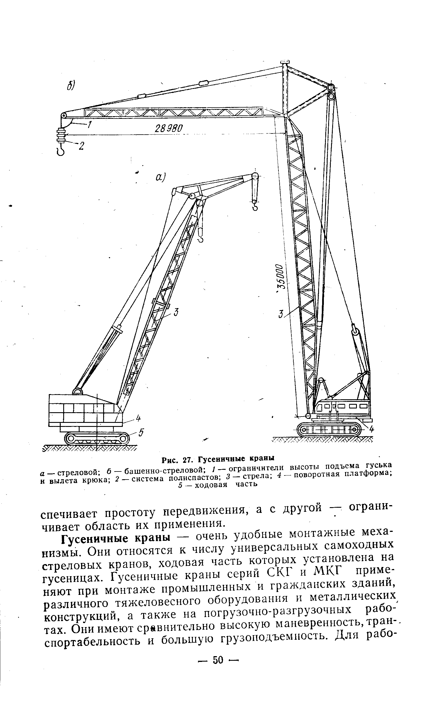 Чертежи гусеничных кранов