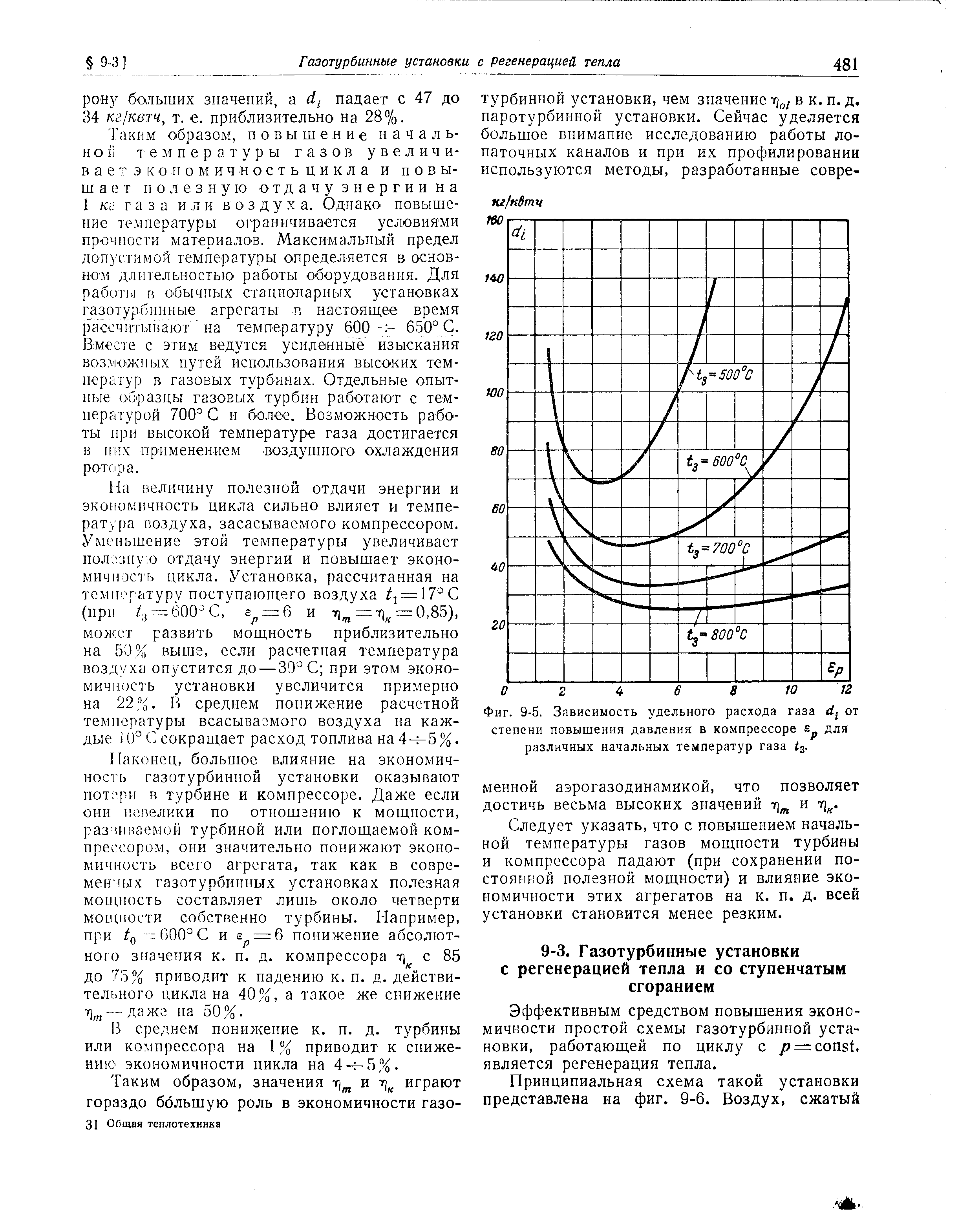 Эффективным средством повышения экономичности простой схемы газотурбинной установки, работающей по циклу с / = onst, является регенерация тепла.
