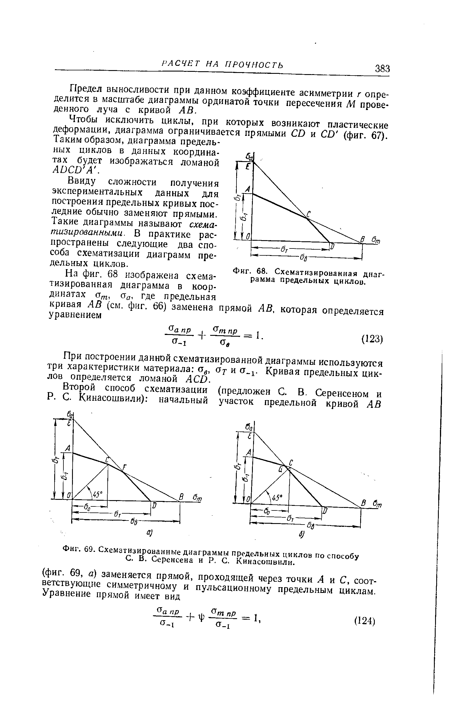 Фиг. 68. Схематизированная диаграмма предельных циклов).

