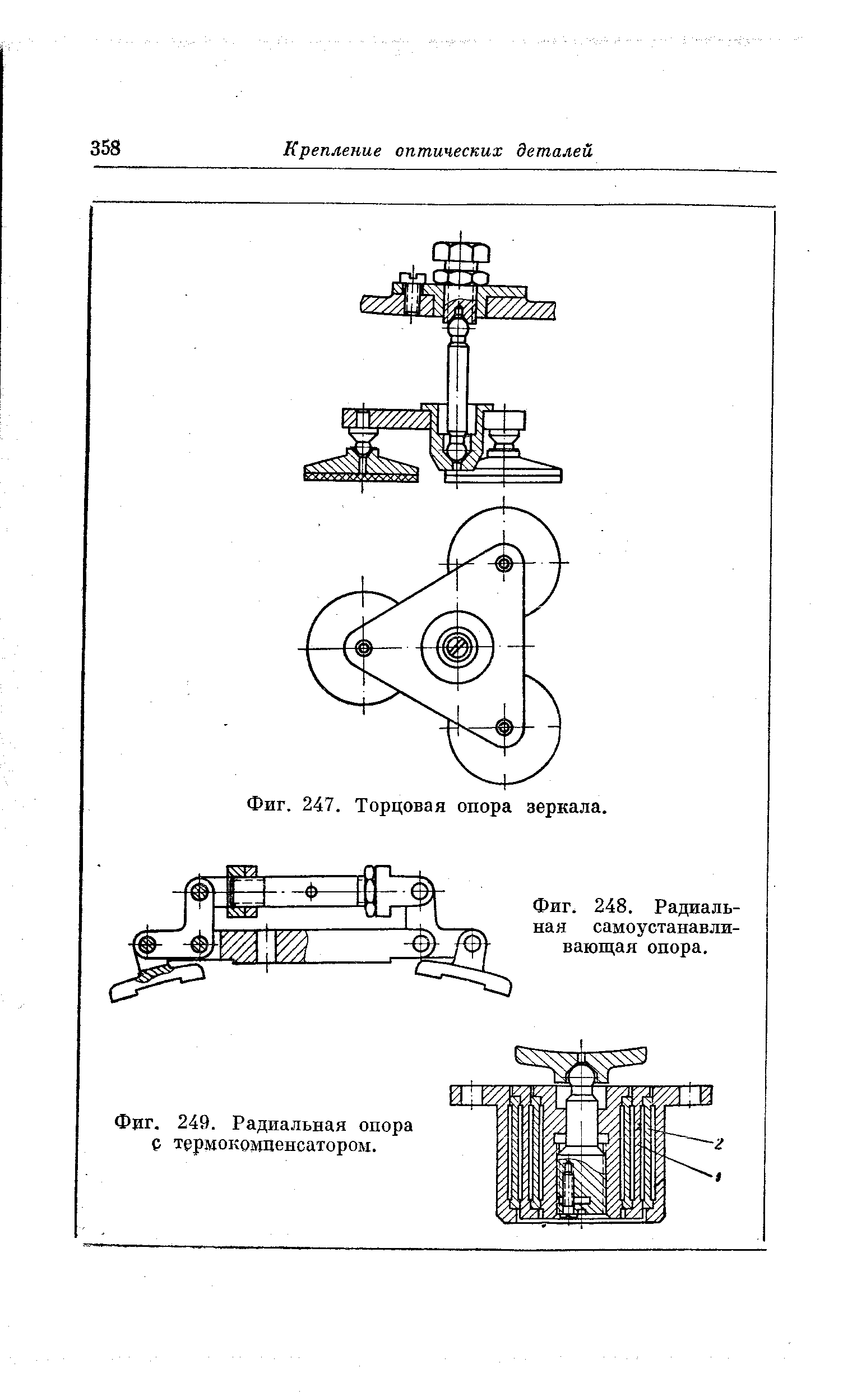 Фиг. 249. Радиальная опора О термокомпенсатором.
