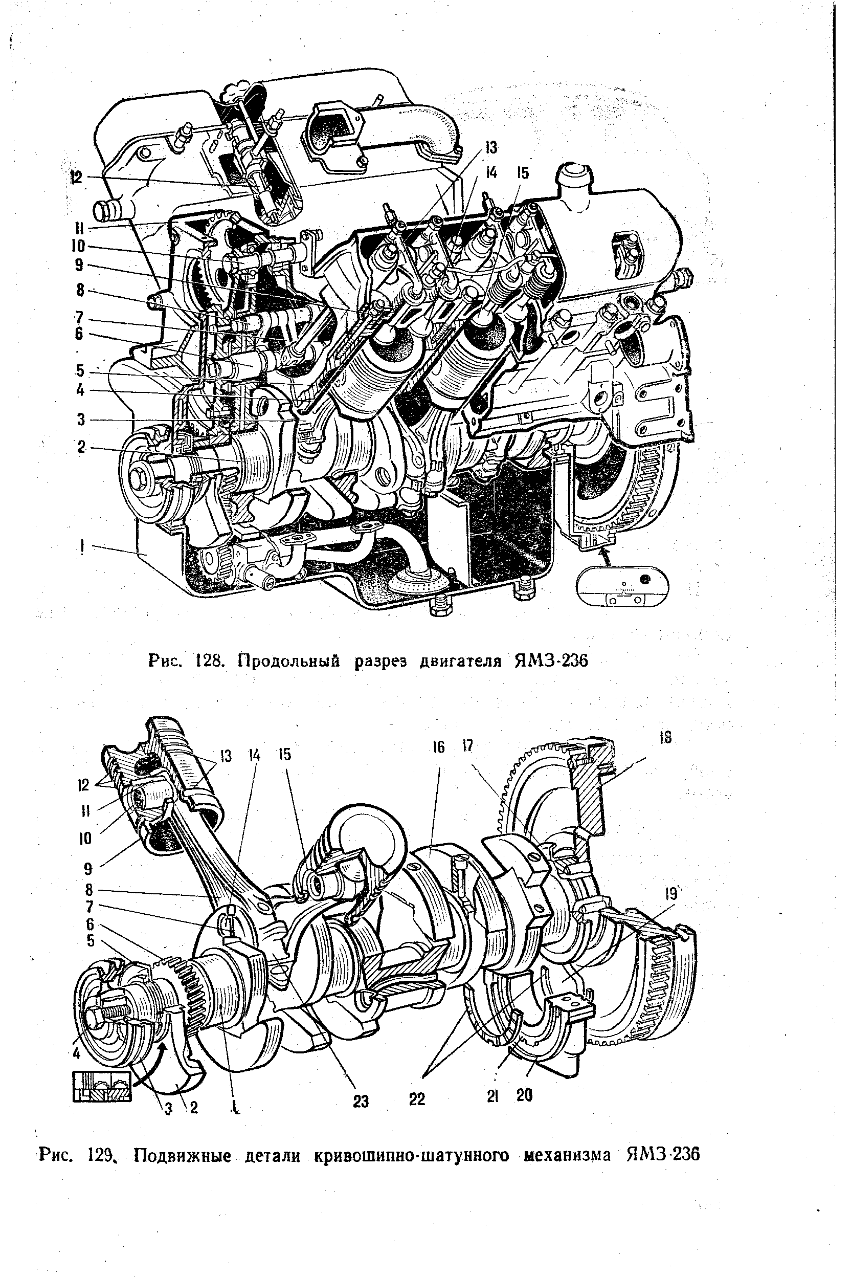 Двигатель ямз 236 схема расположения