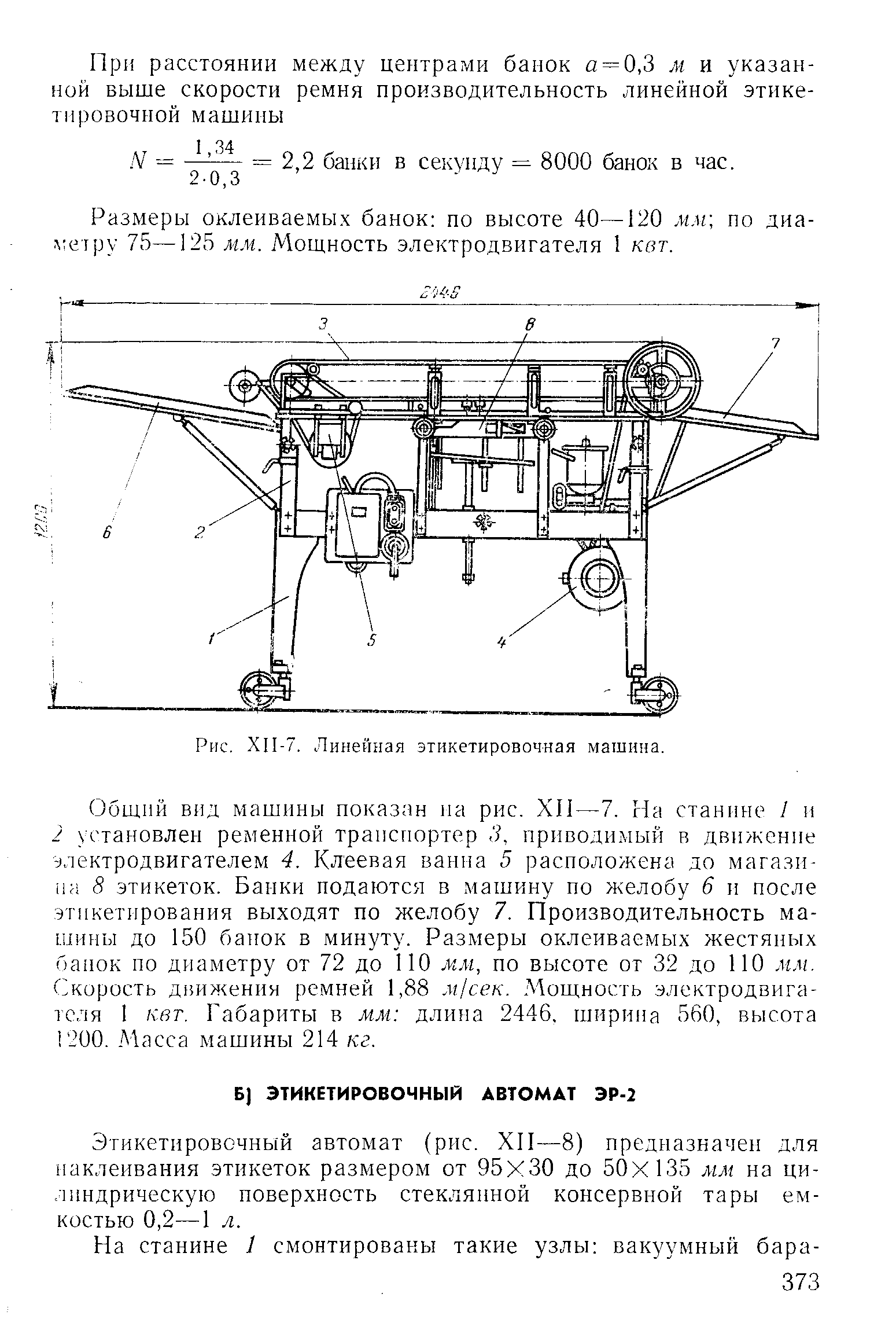 Рис. ХИ-7, Линейная этикетировочная машина.
