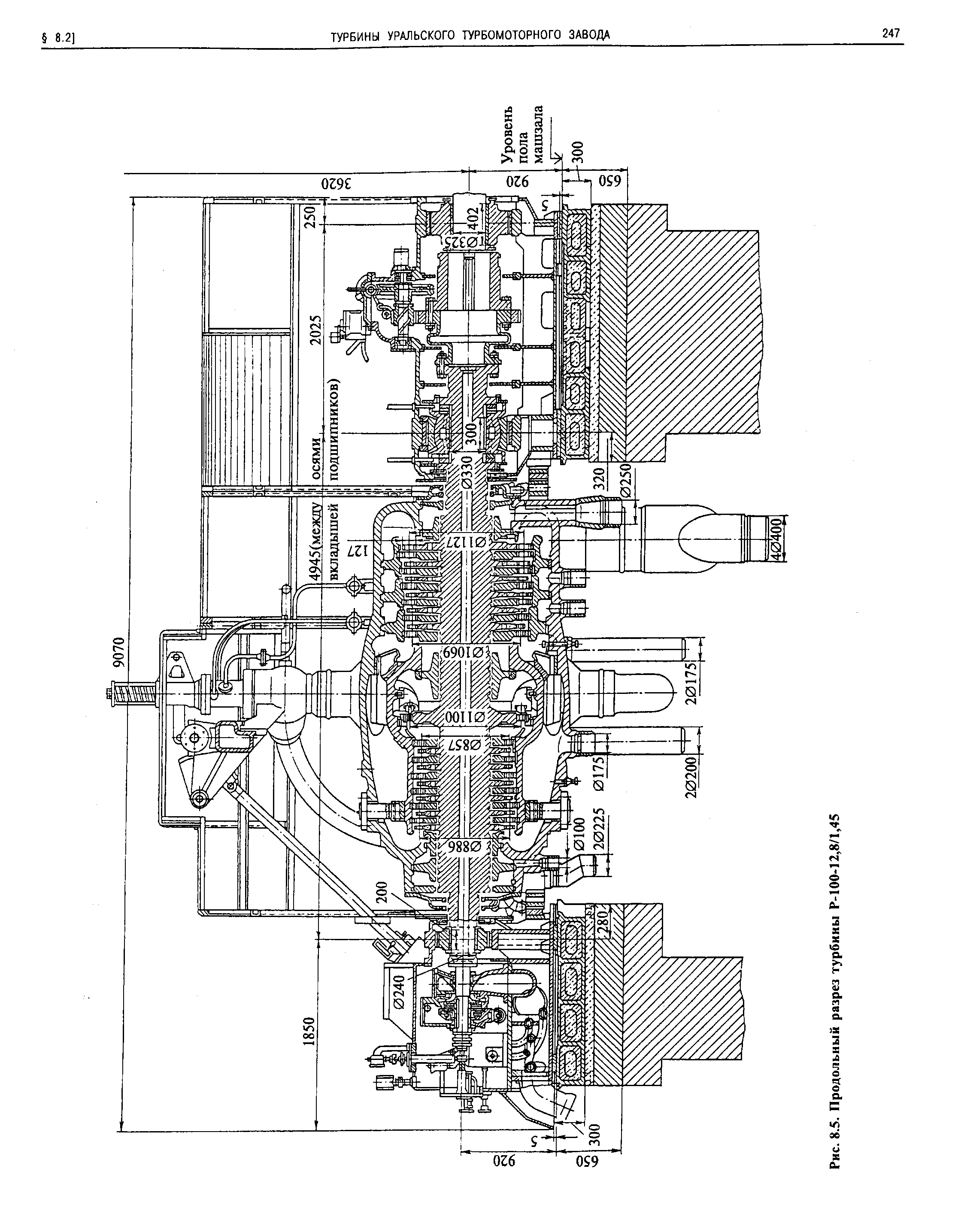 Чертеж турбины к 100 130