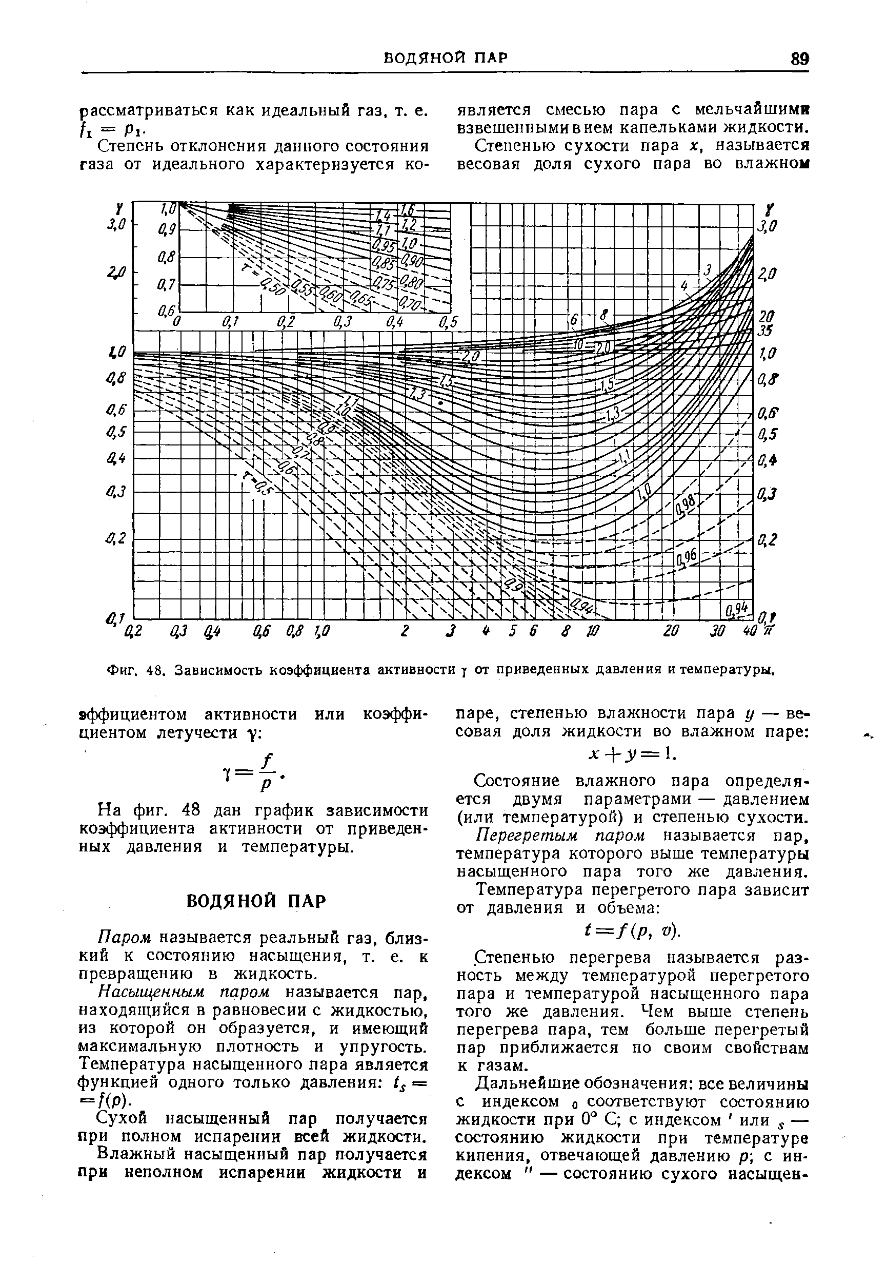 Приведенная температура. Коэффициент зависимости от температуры и давления. Зависимость коэффициента активности. График коэффициента активности пара. Зависимость коэффициента активности от температуры.