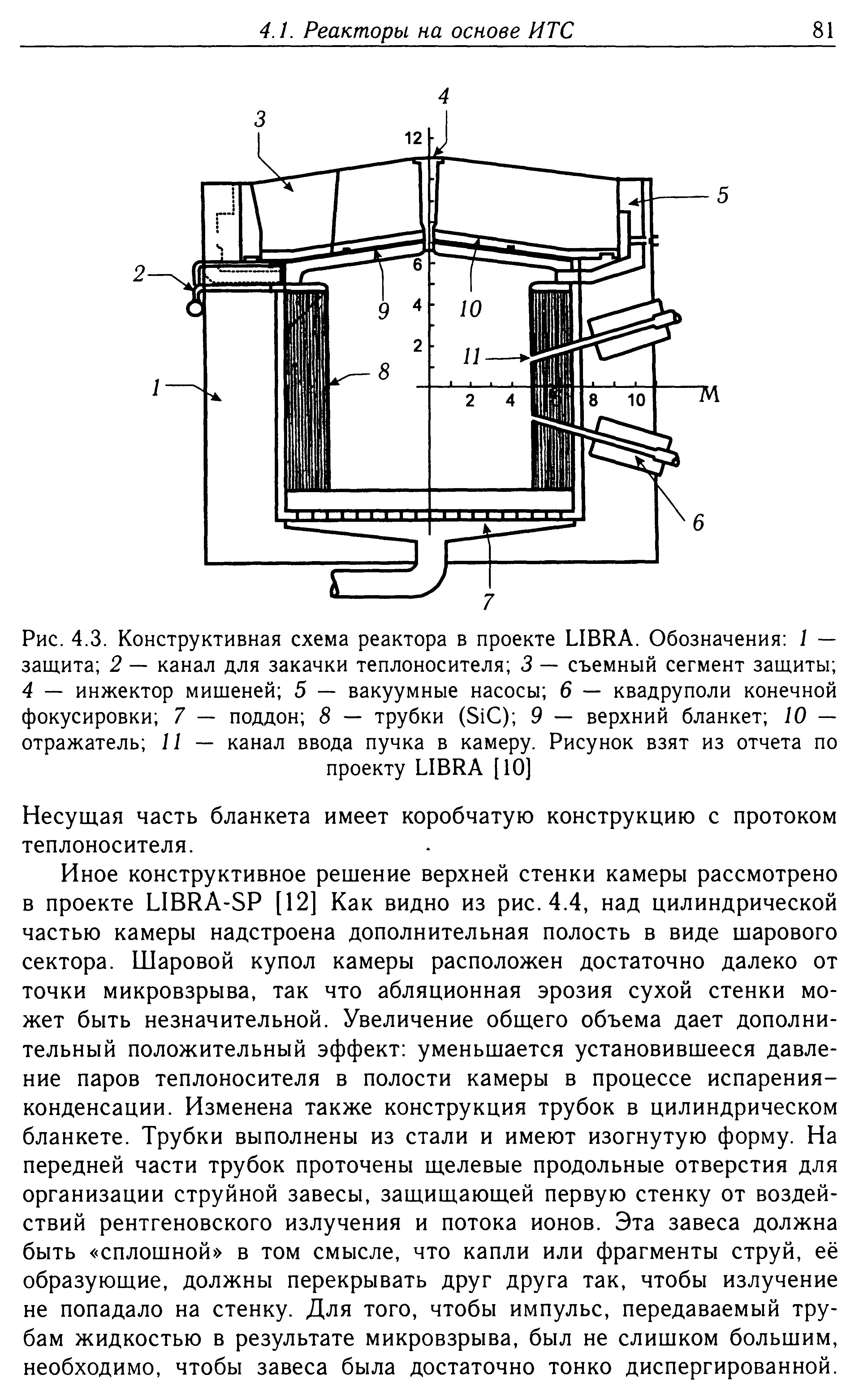 Несущая часть бланкета имеет коробчатую конструкцию с протоком теплоносителя.
