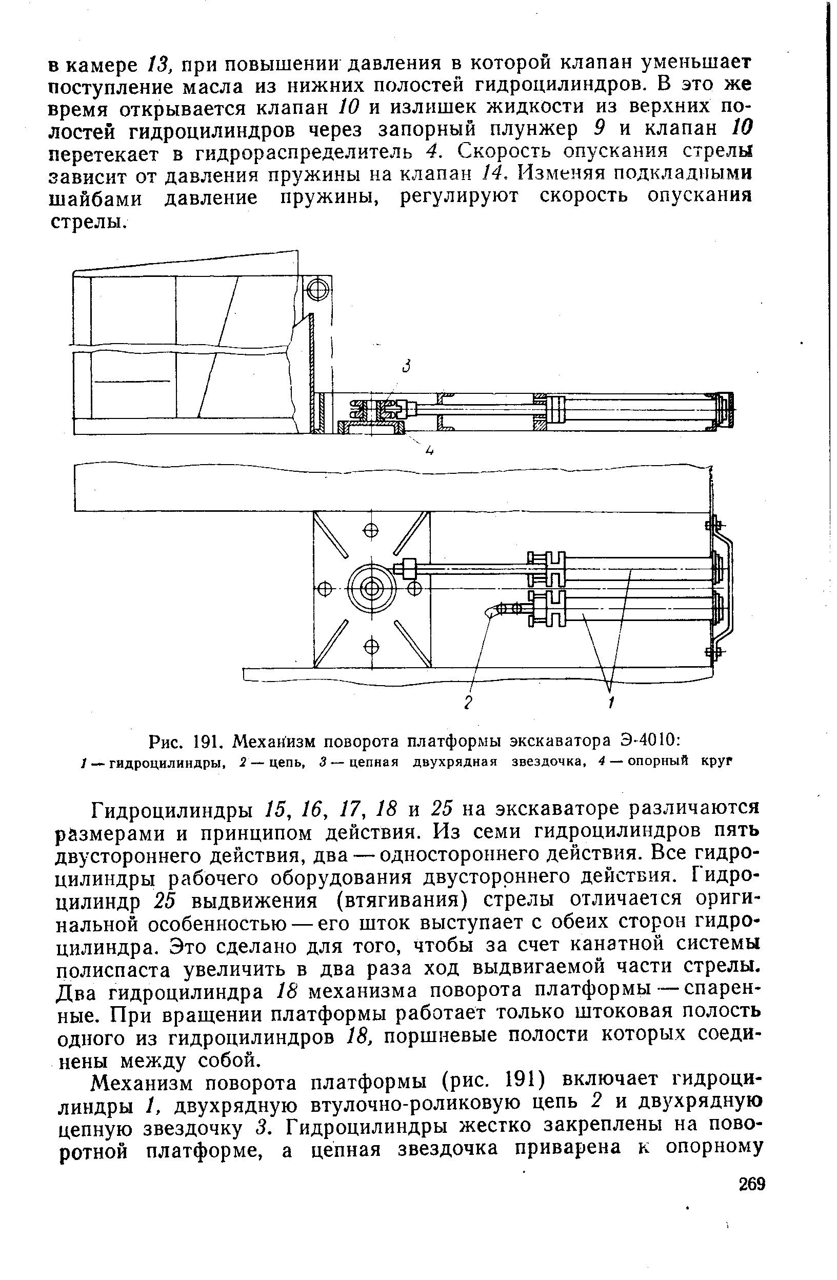 Рис. 191. Механизм поворота платформы экскаватора Э-4010 
