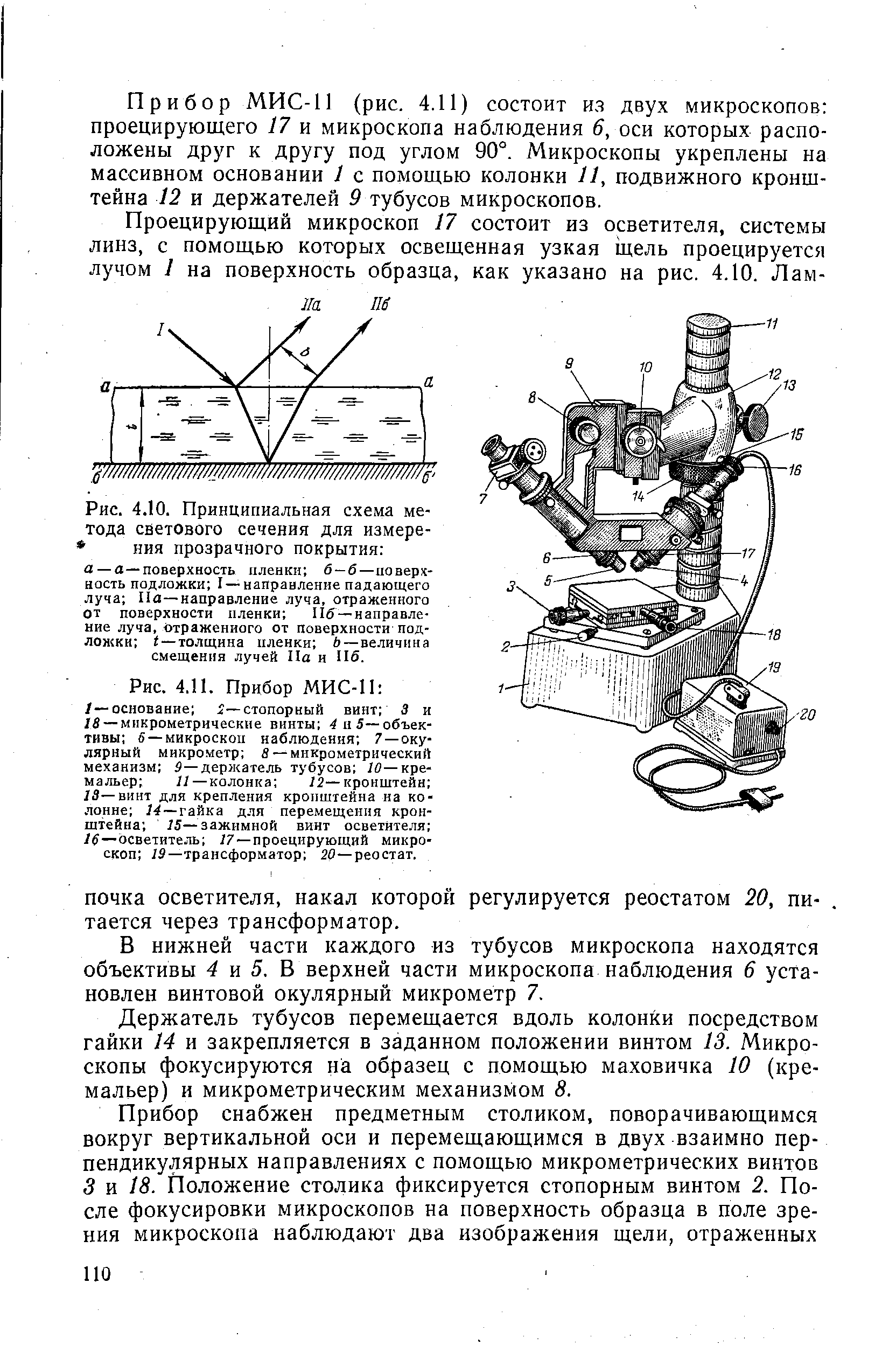 Рис. 4.10. <a href="/info/4763">Принципиальная схема</a> метода сйетового сечения для измере- ния прозрачного покрытия 
