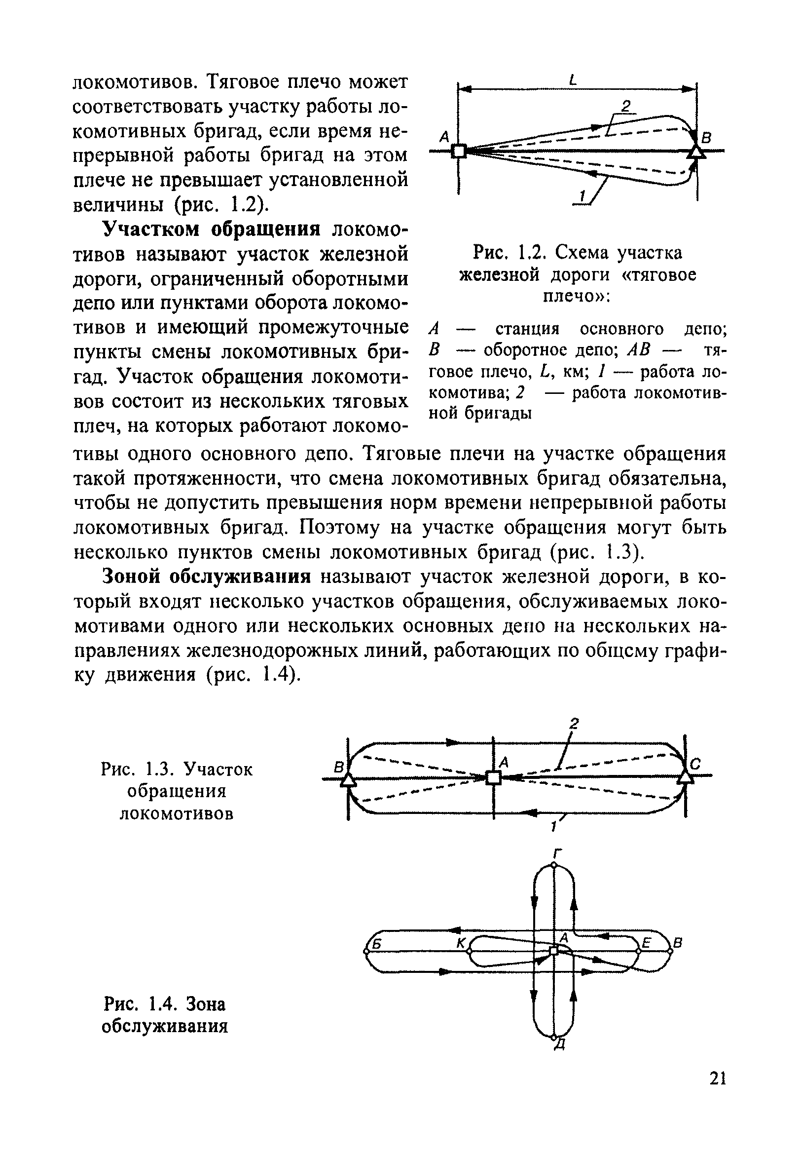 Схемы тягового обслуживания поездов локомотивами