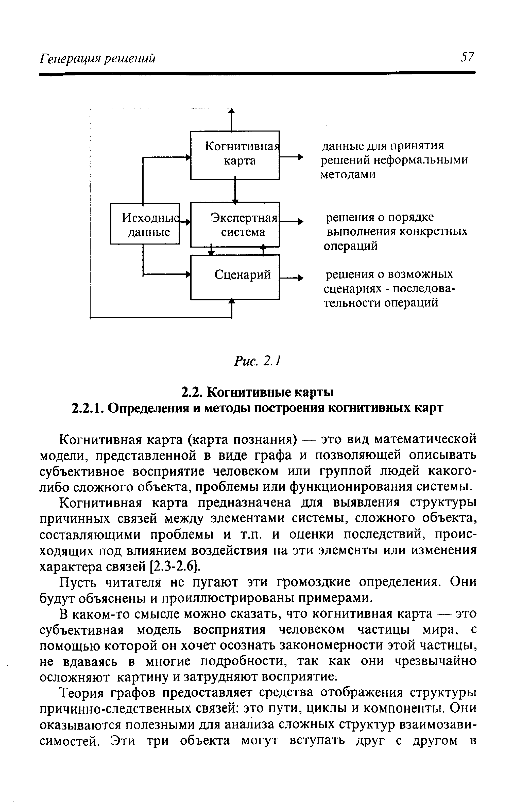 Когнитивная карта (карта познания) — это вид математической модели, представленной в виде графа и позволяющей описывать субъективное восприятие человеком или группой людей какого-либо сложного объекта, проблемы или функционирования системы.
